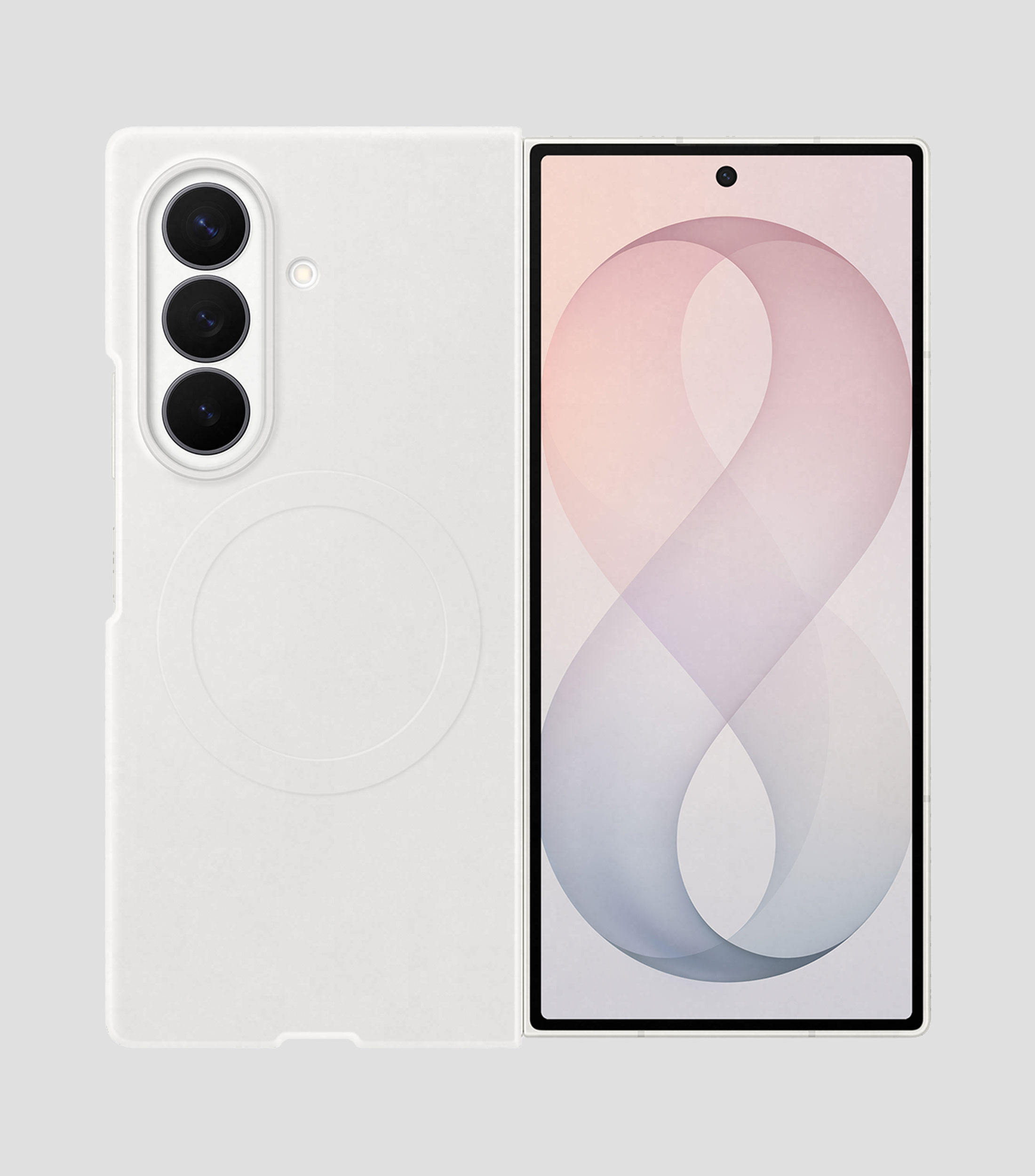 Funda para celular Fold 8 Ultra magnética Crema