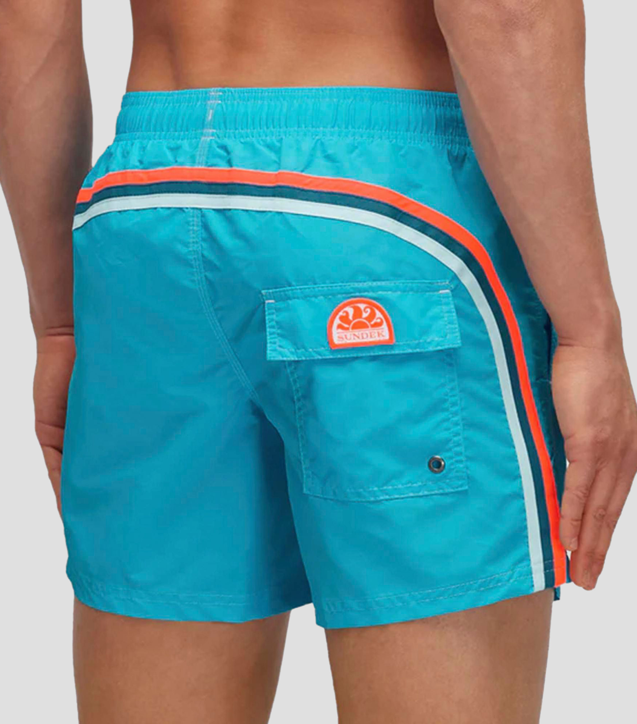 Traje de baño corto liso Hombre