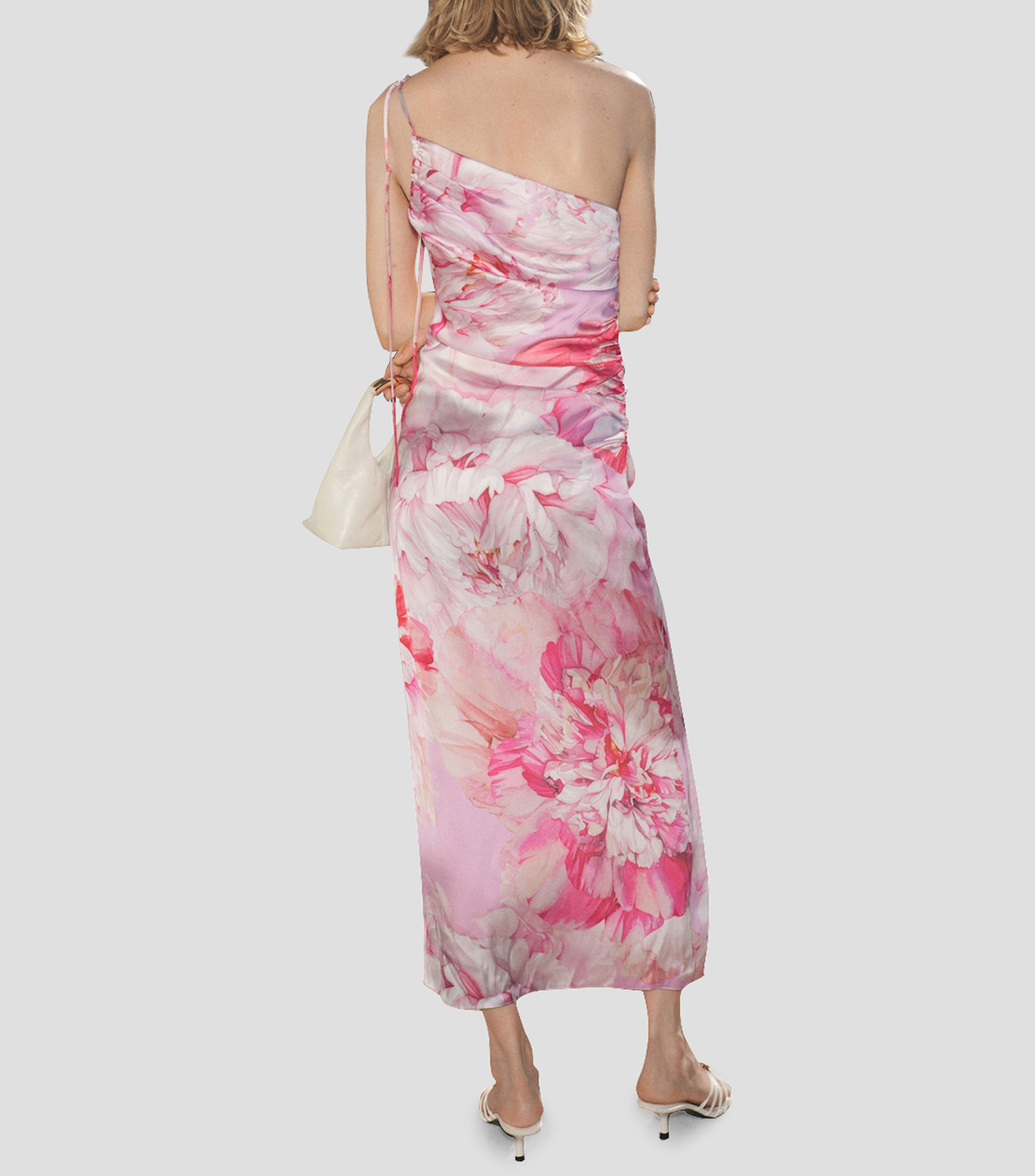 Vestido de fiesta largo con flores Mujer