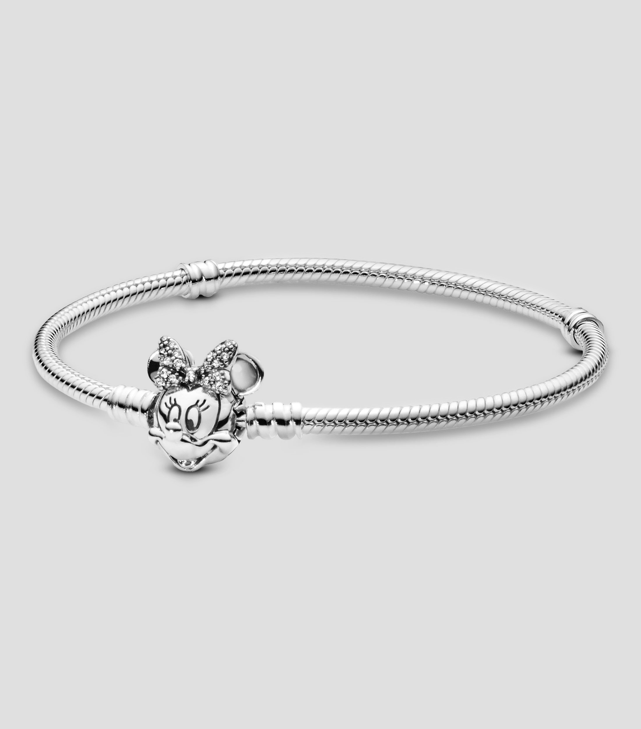Brazalete en plata Shimmering Minnie Portrait Pandora x Disney Mujer Talla 17 cm