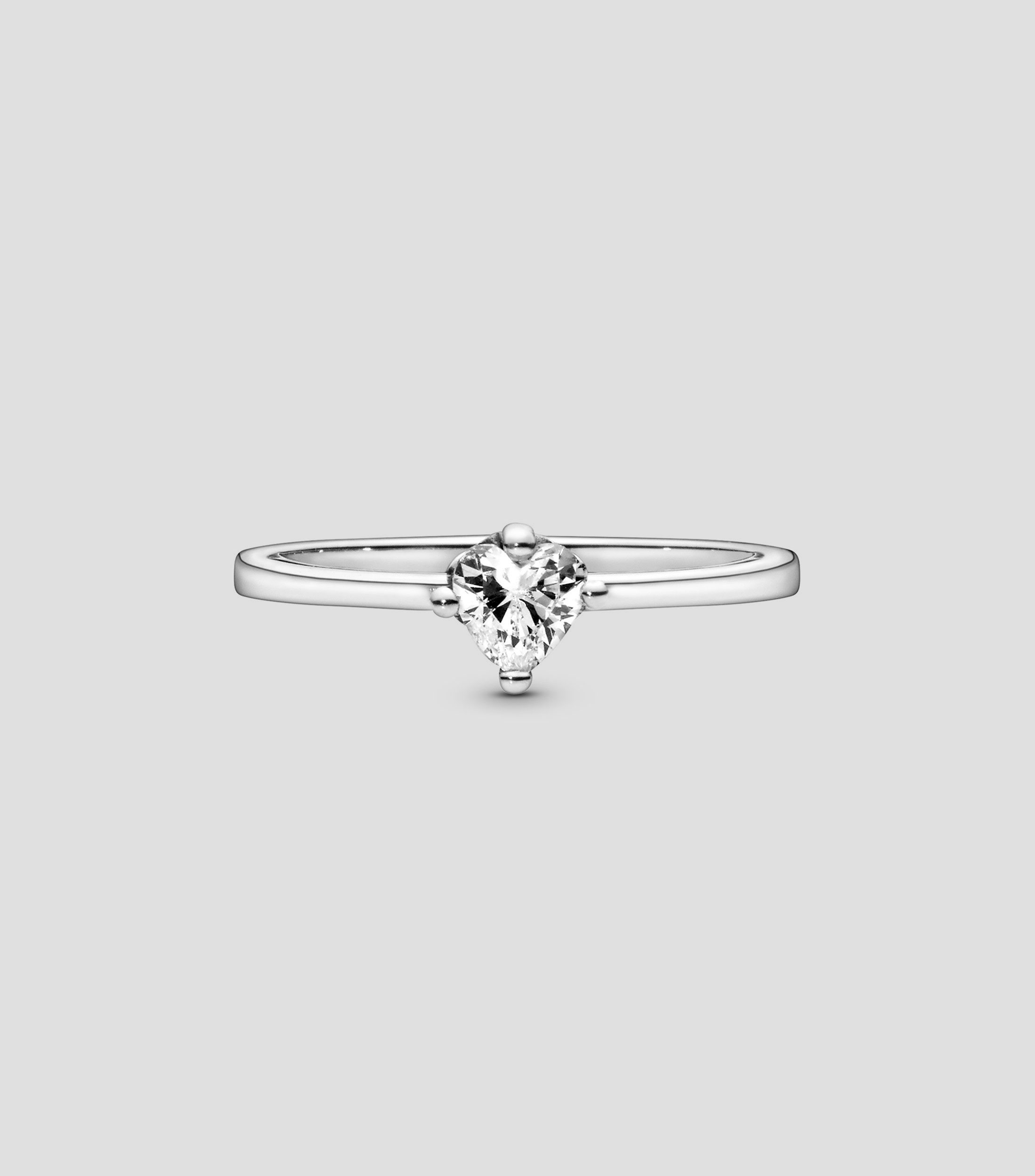 Anillo Solitario en plata Clear Heart Pandora People Mujer