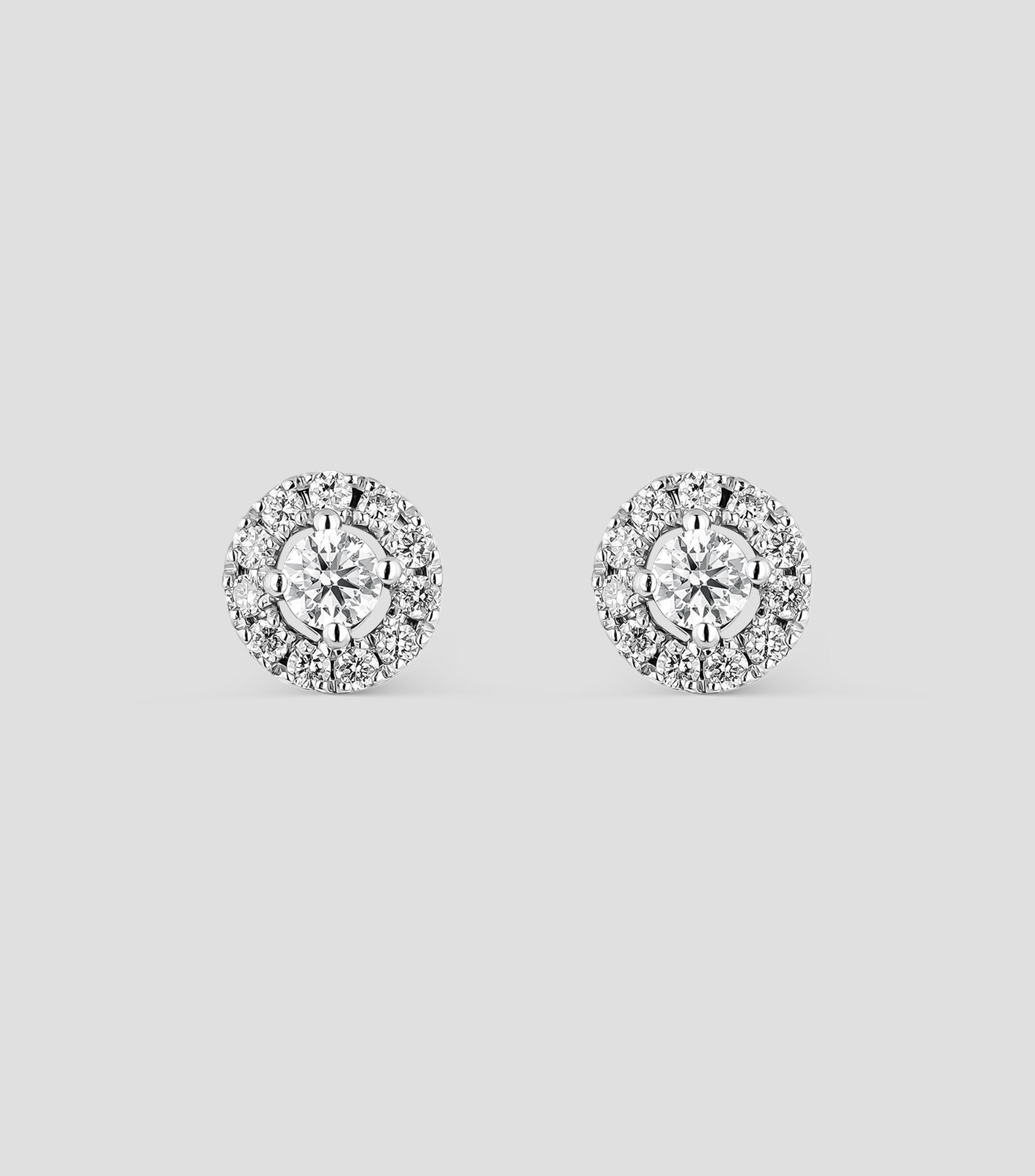 Pendientes en oro de 18 Kts con diamantes Mujer