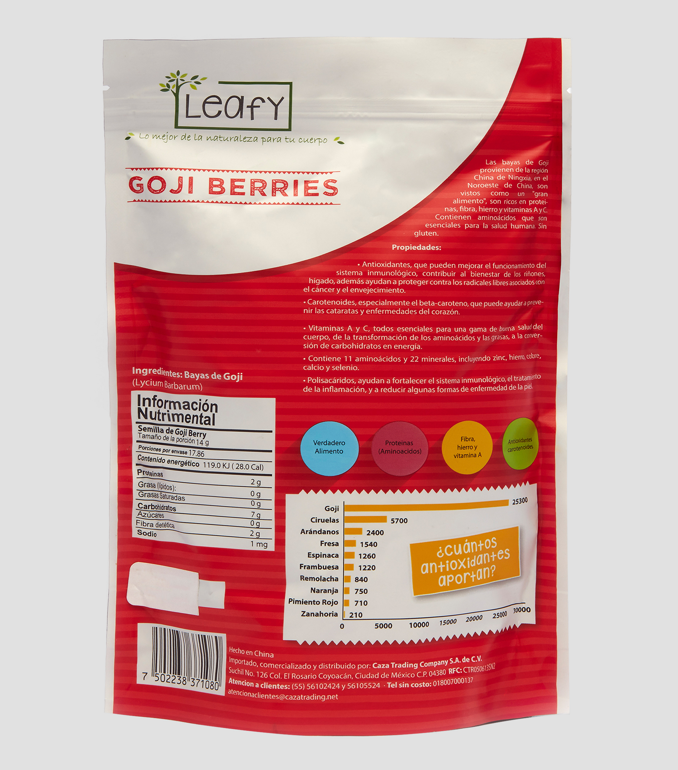 Goji Berries - Bayas de Goji Orgánicas, 250 g