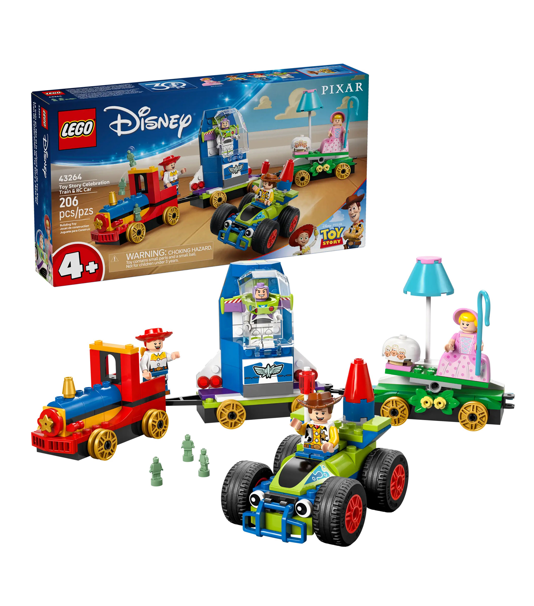 Lego Disney y Pixar Tren de Celebración de Toy Story y Auto RC 43264
