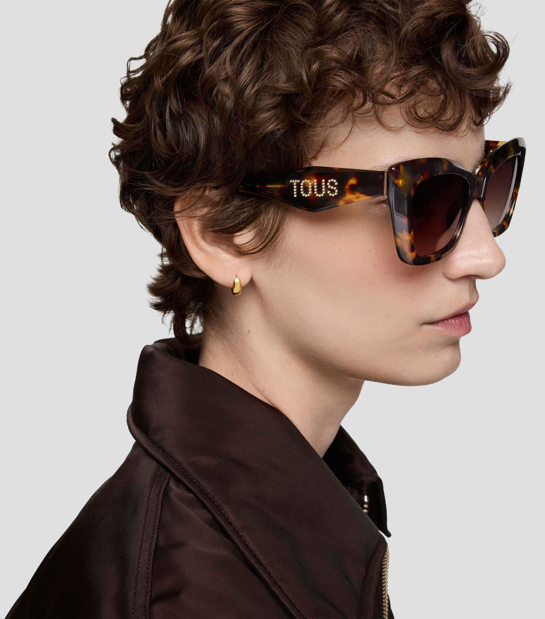 Lentes de sol mariposa Faceted Logo havana Mujer