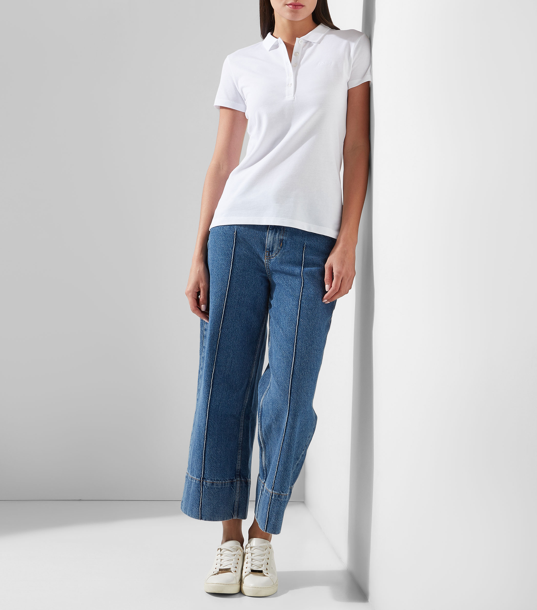Playera tipo polo de manga corta Mujer