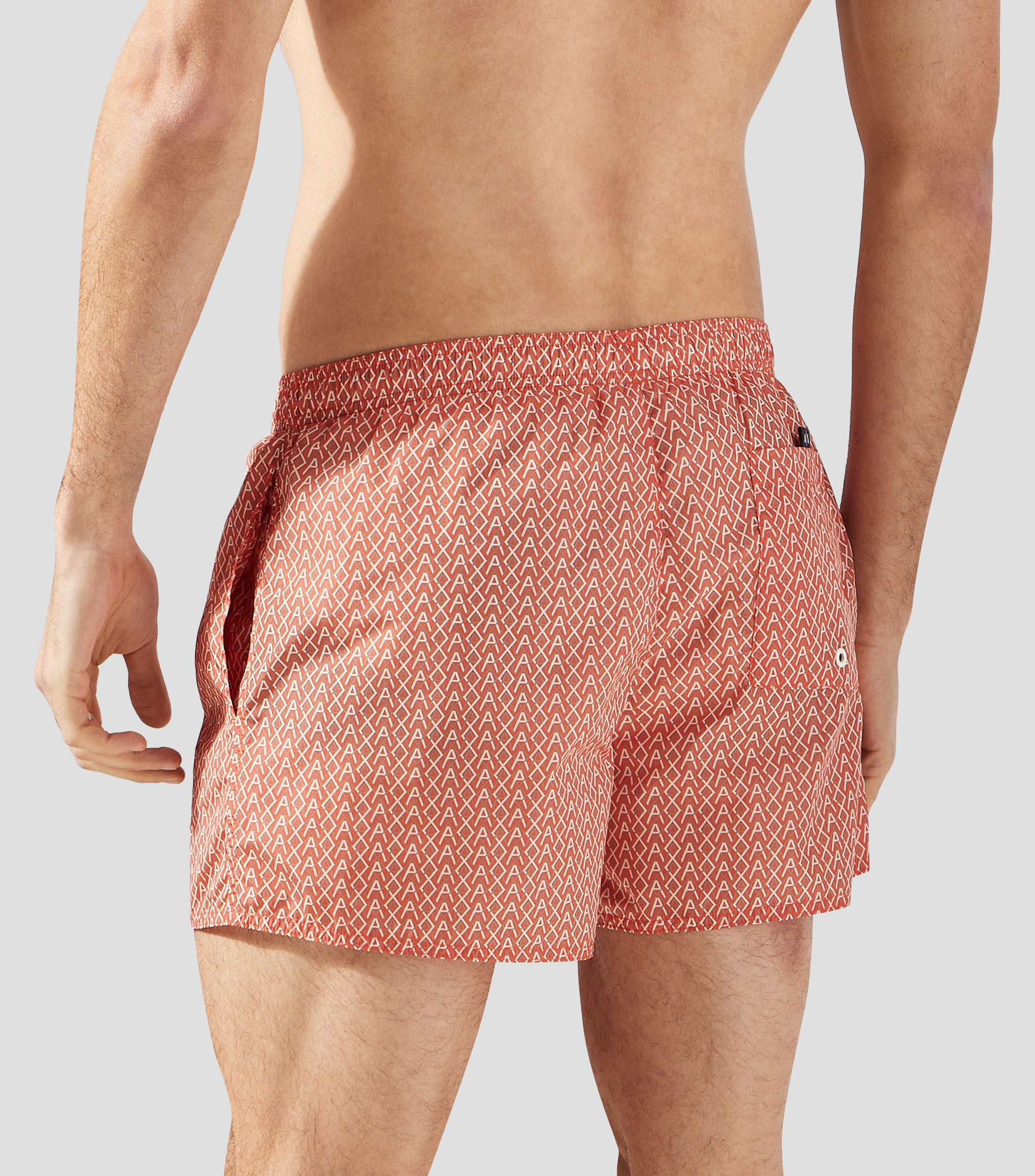 Traje de baño corto estampado Hombre
