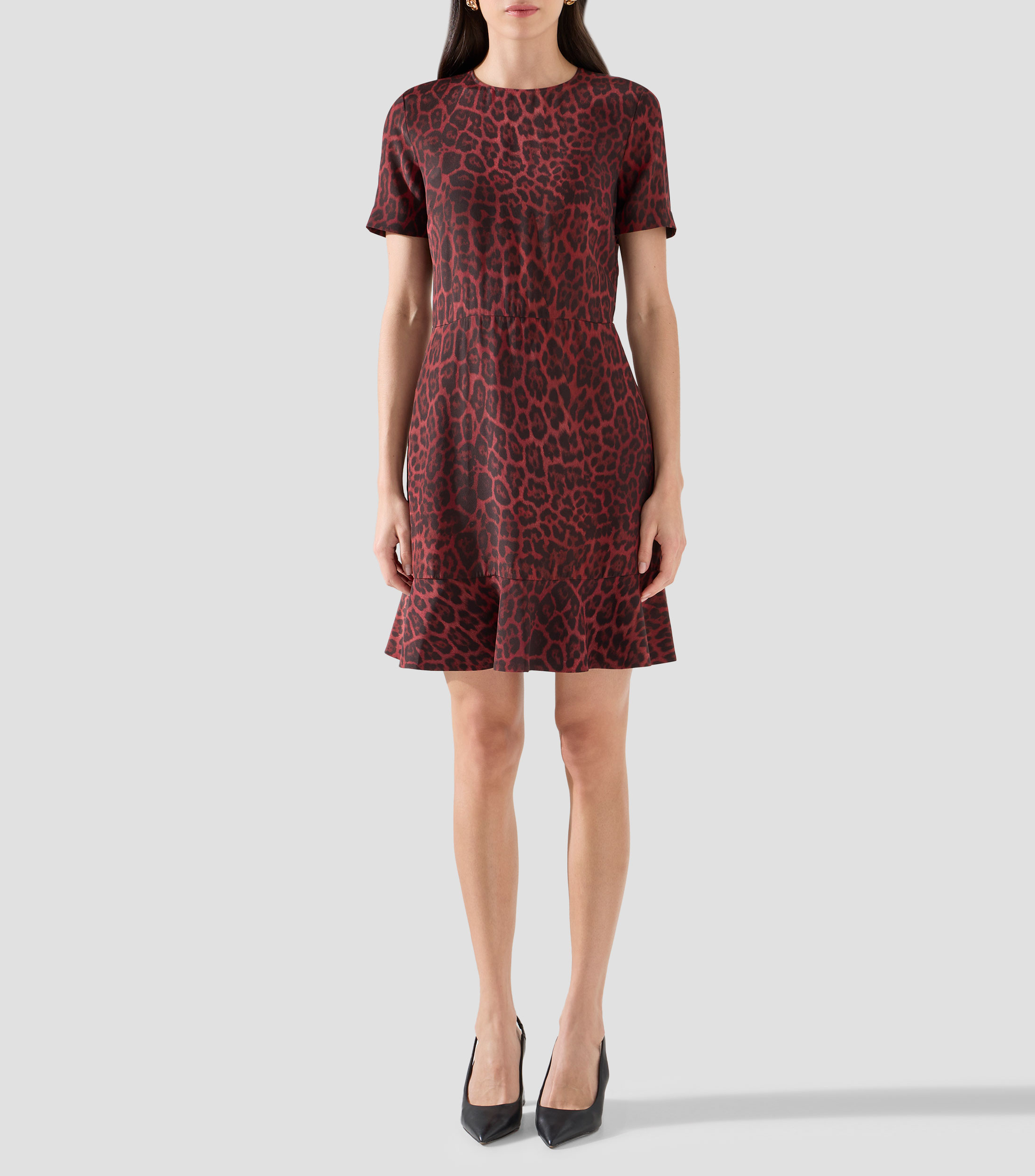 Vestido mini con animalprint Iconic Mujer