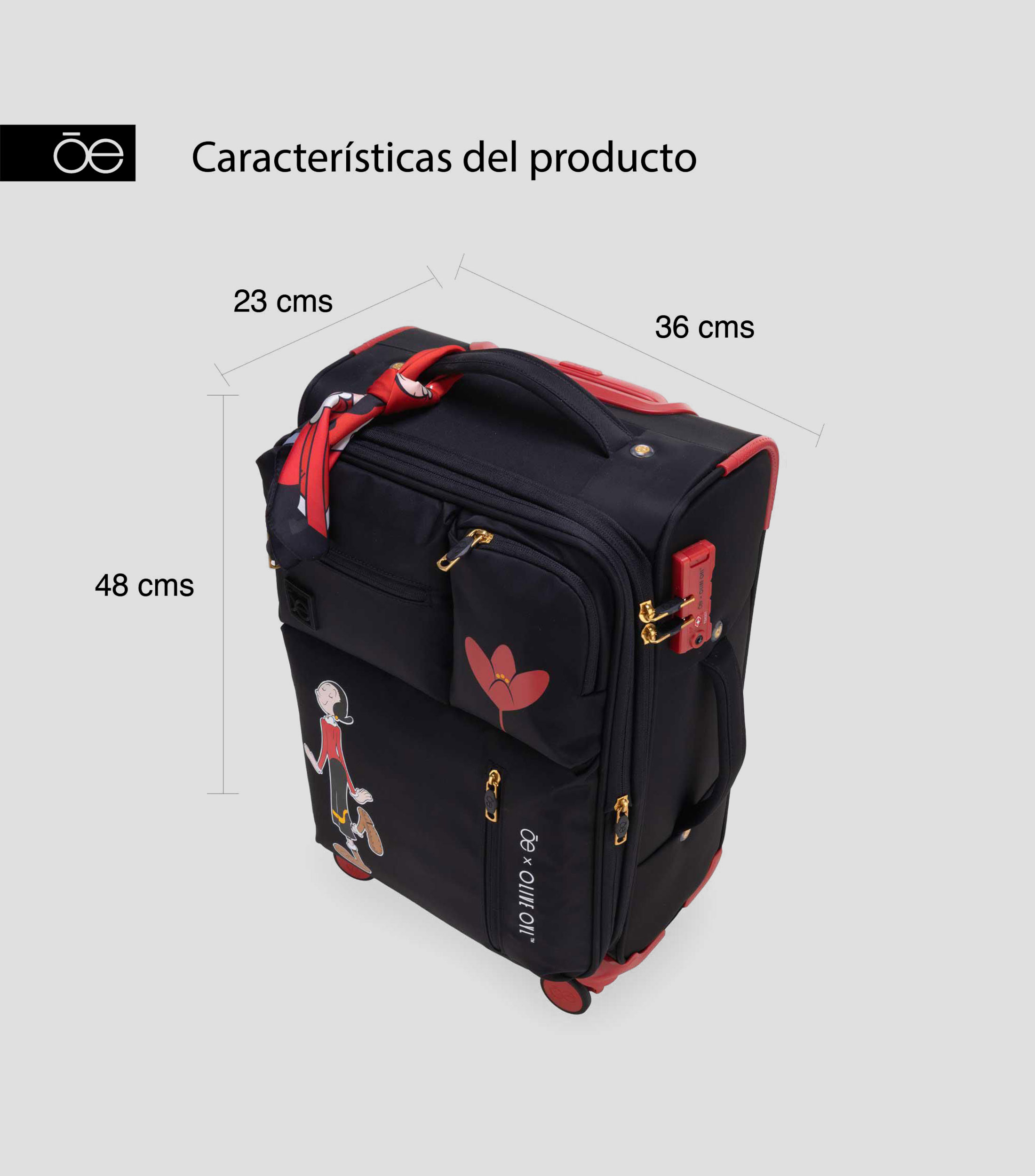 Maleta Suave Olive Negra