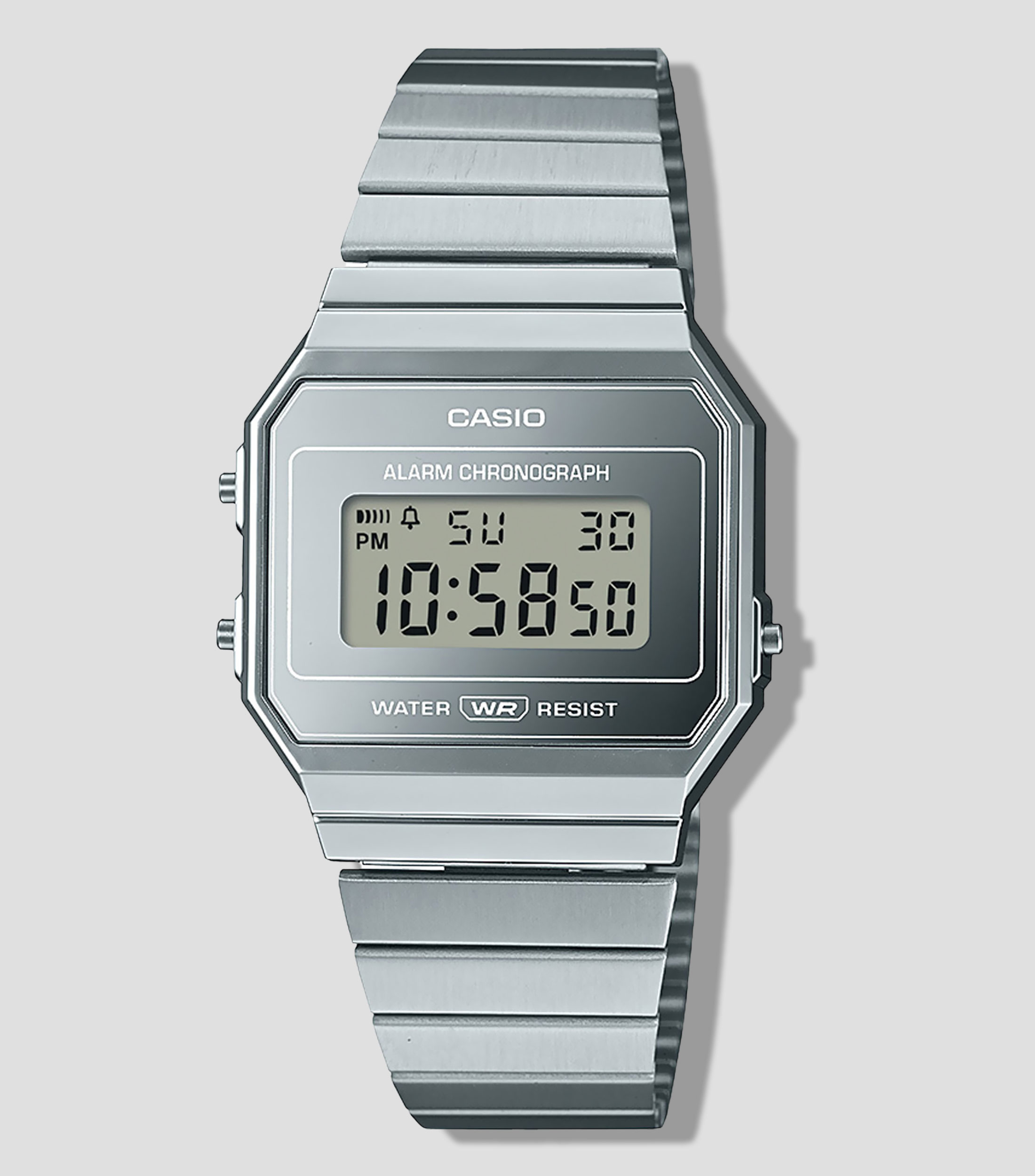 Reloj Digital Unisex Vintage Digital Casual Plateado