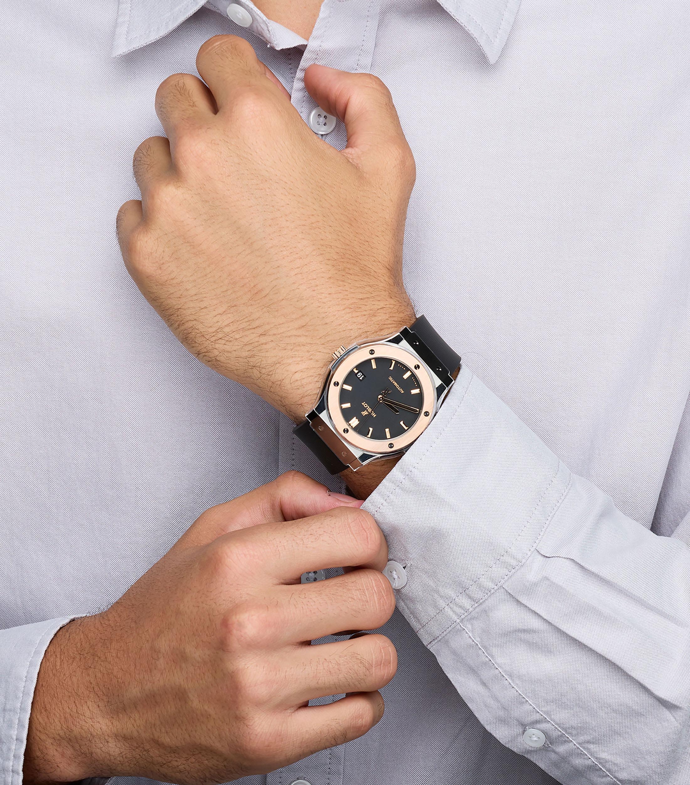 Reloj para hombre Classic Fusion casual plateado