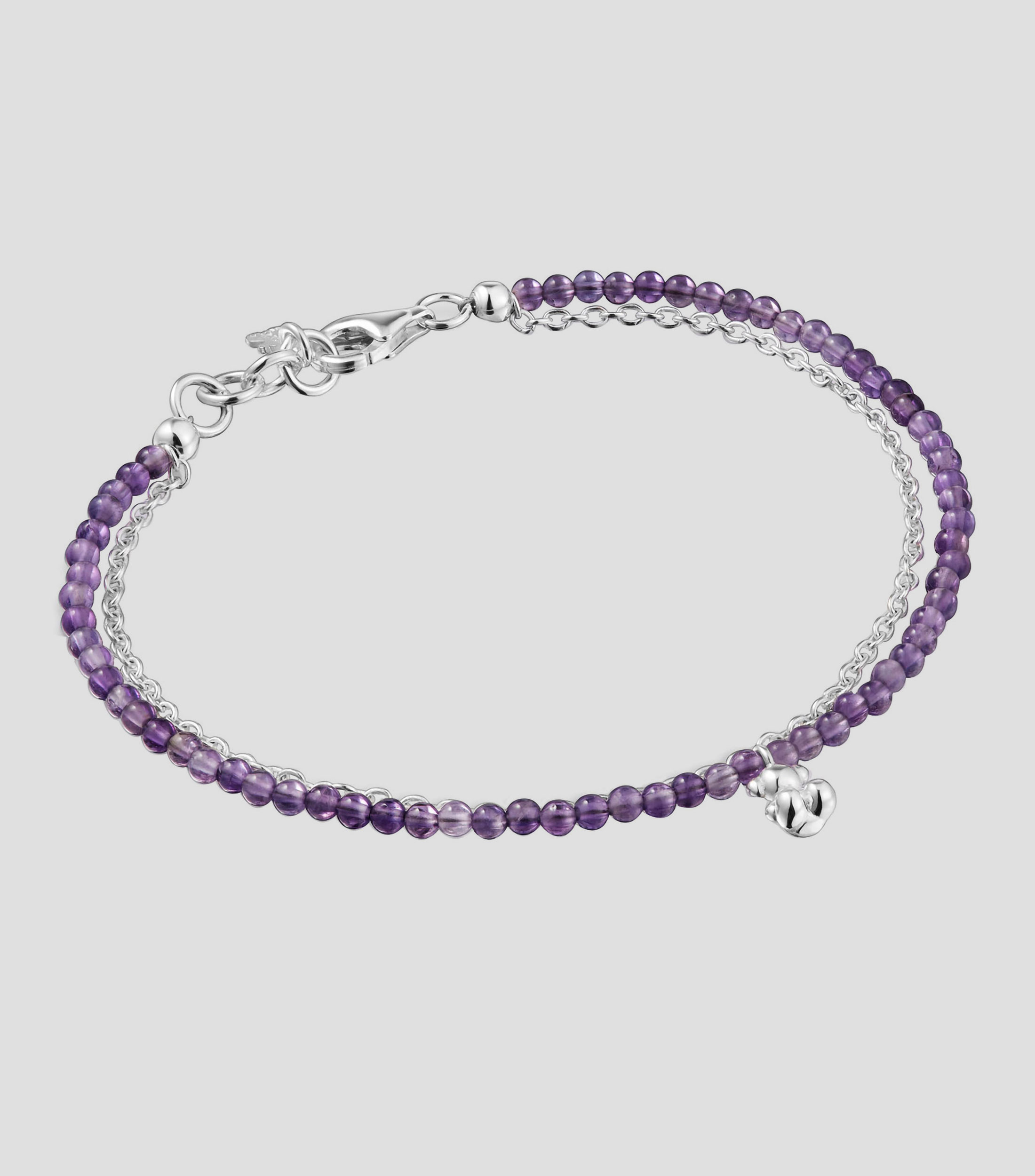 Pulsera en plata con amatista Bold Bear Mujer