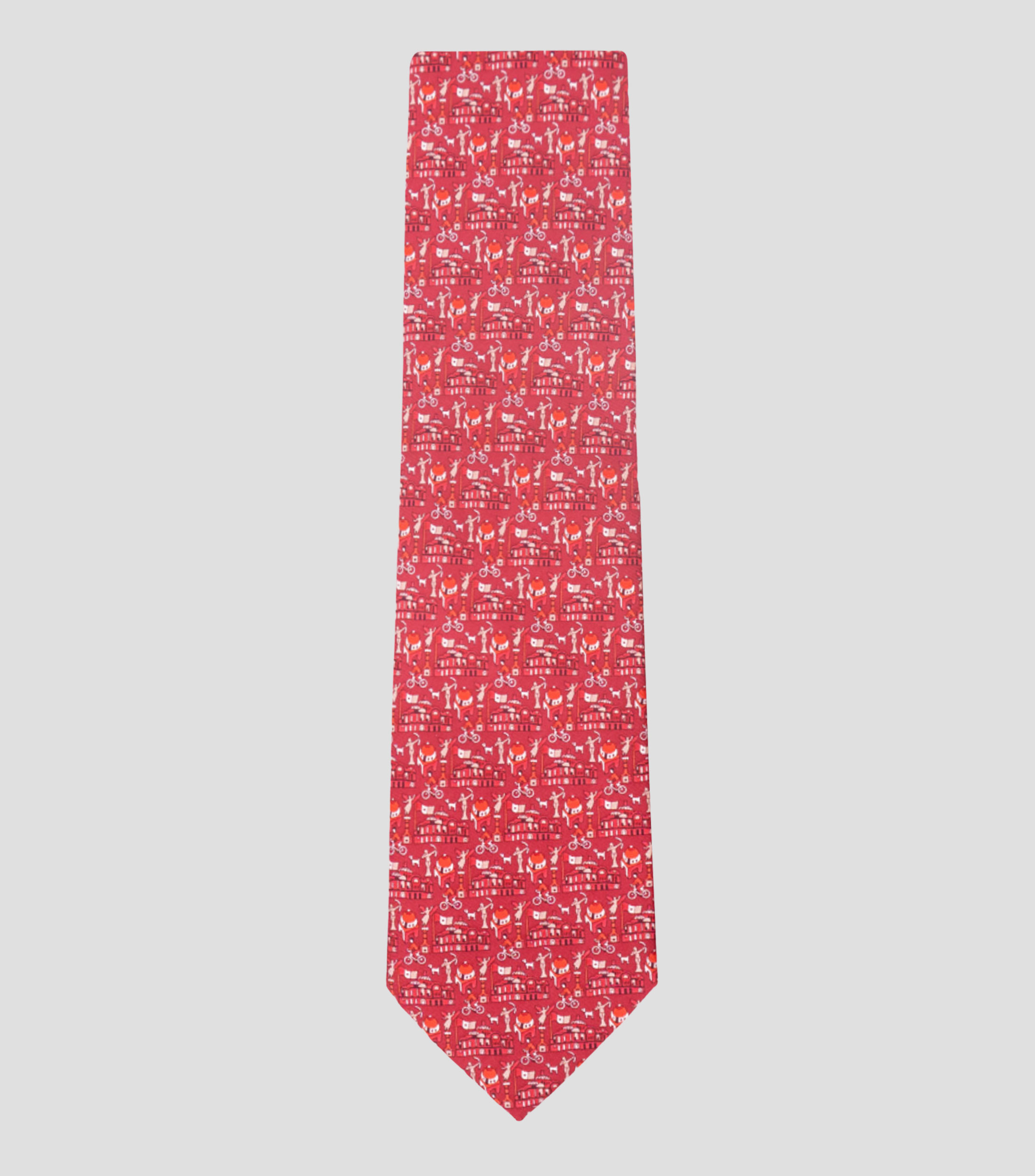 Corbata Mi Ciudad en seda multicolor