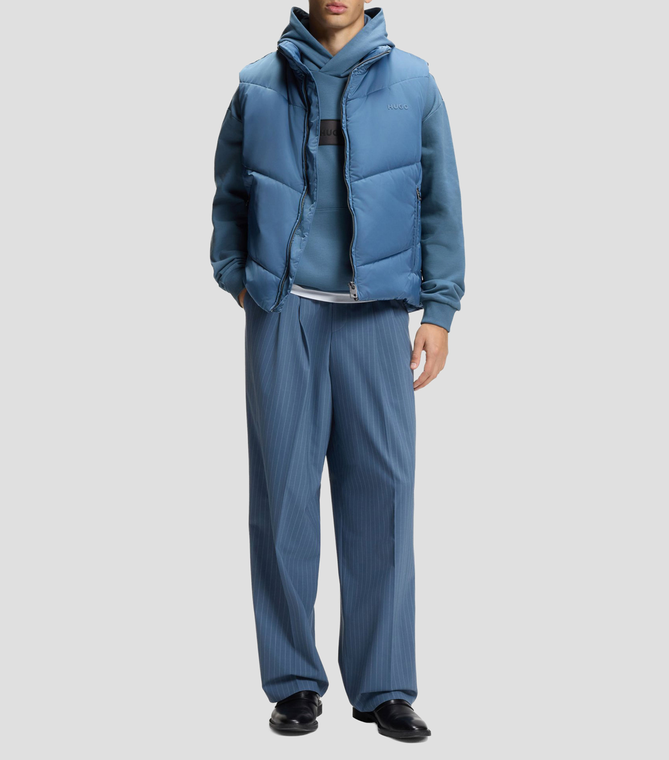 Sudadera con capucha de felpa de algodón con logo degradado Hombre