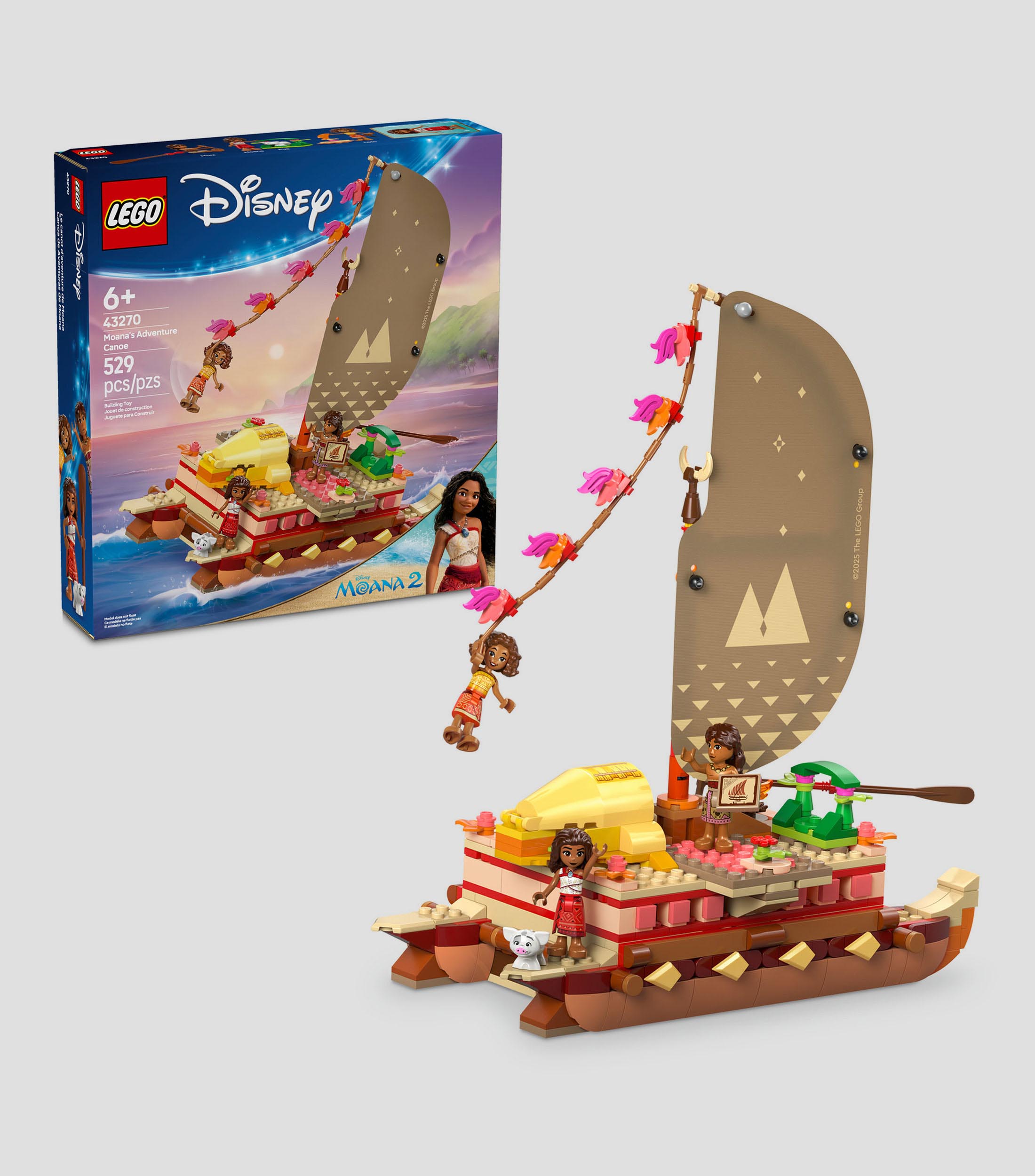 Lego Disney Canoa de Aventuras de Moana Juguete 43270