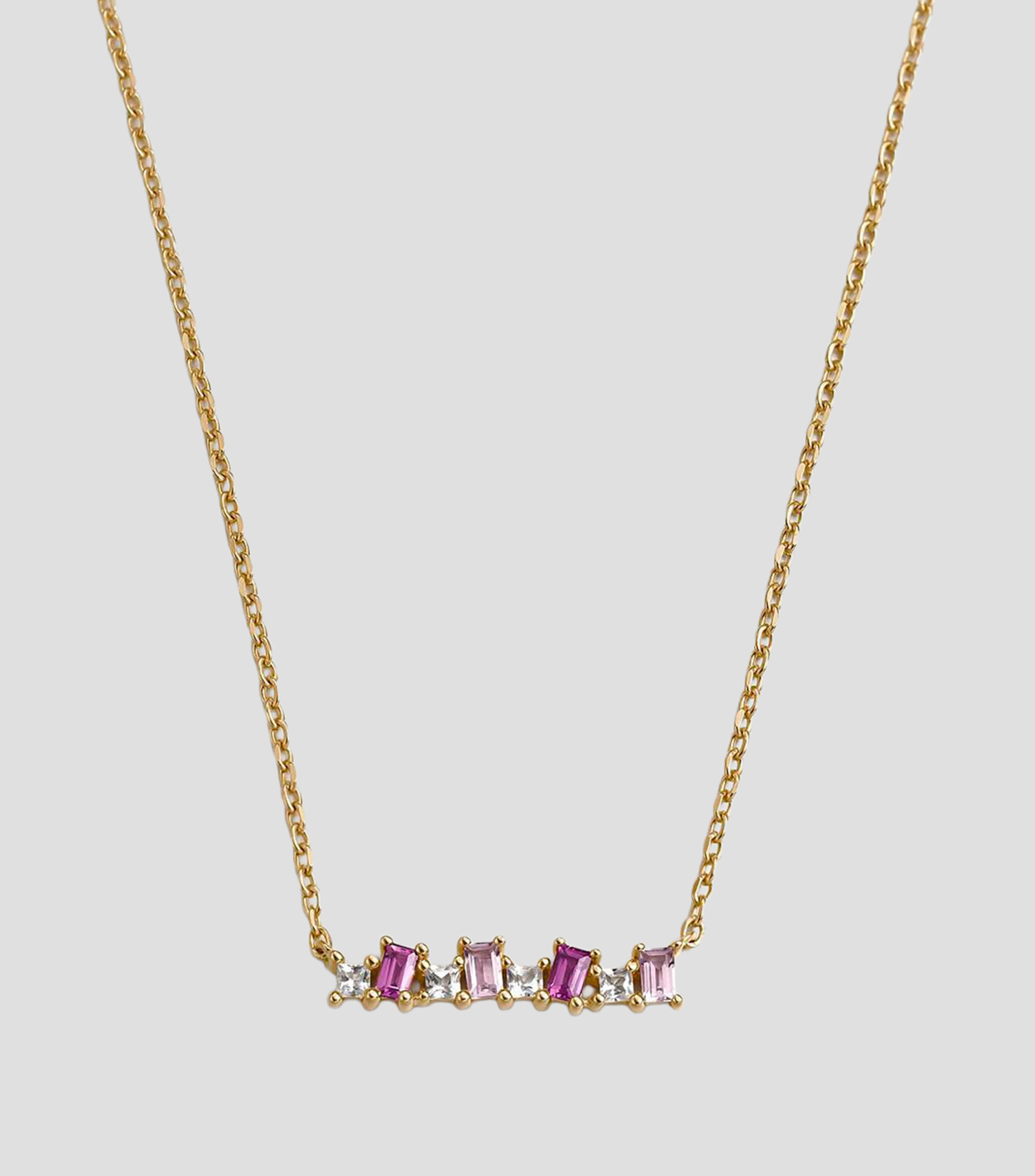 Collar en plata .925 con rodolita y amatista Bling Mujer