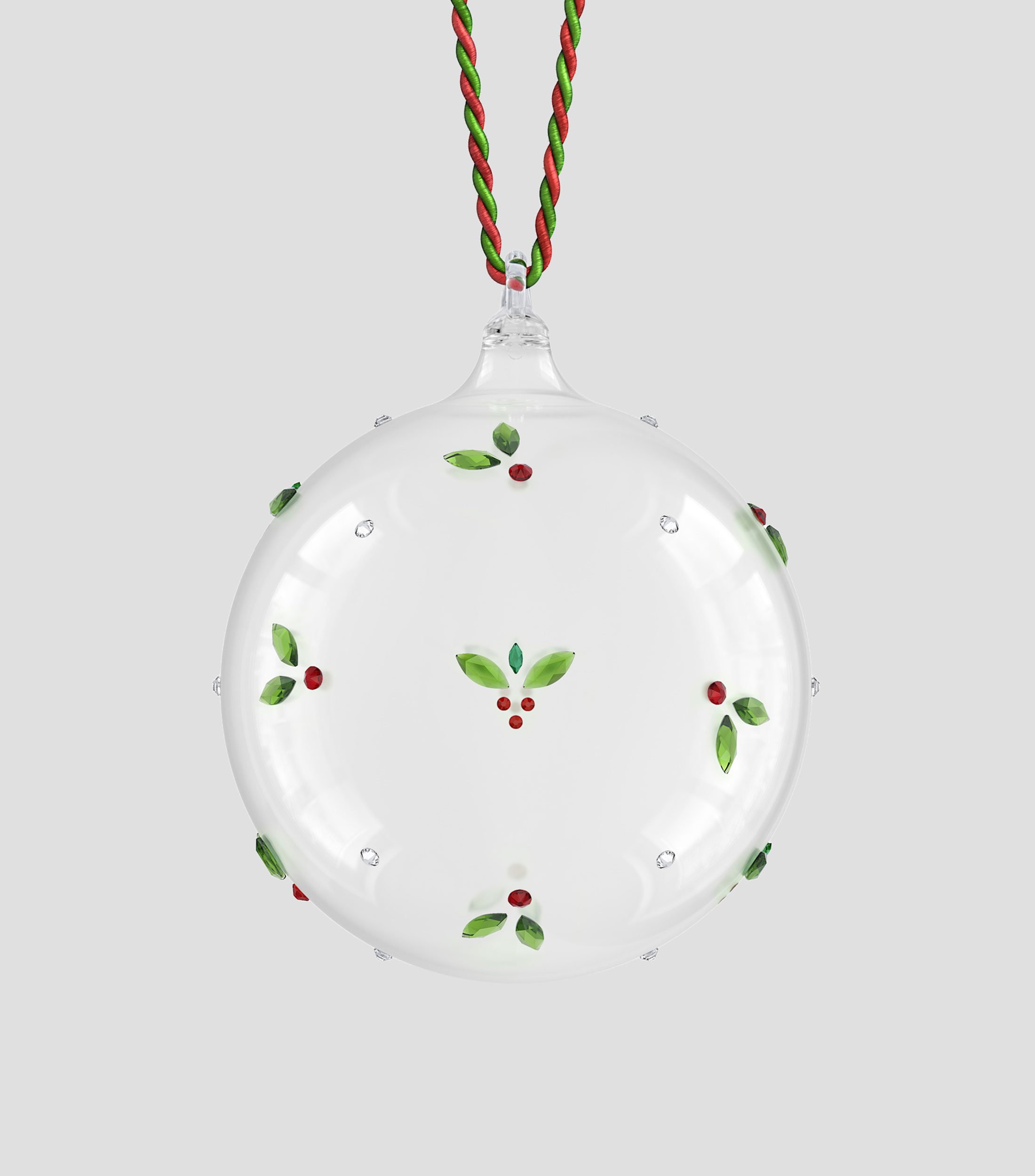 Esfera navideña Holiday Cheers Mistletoe en cristal