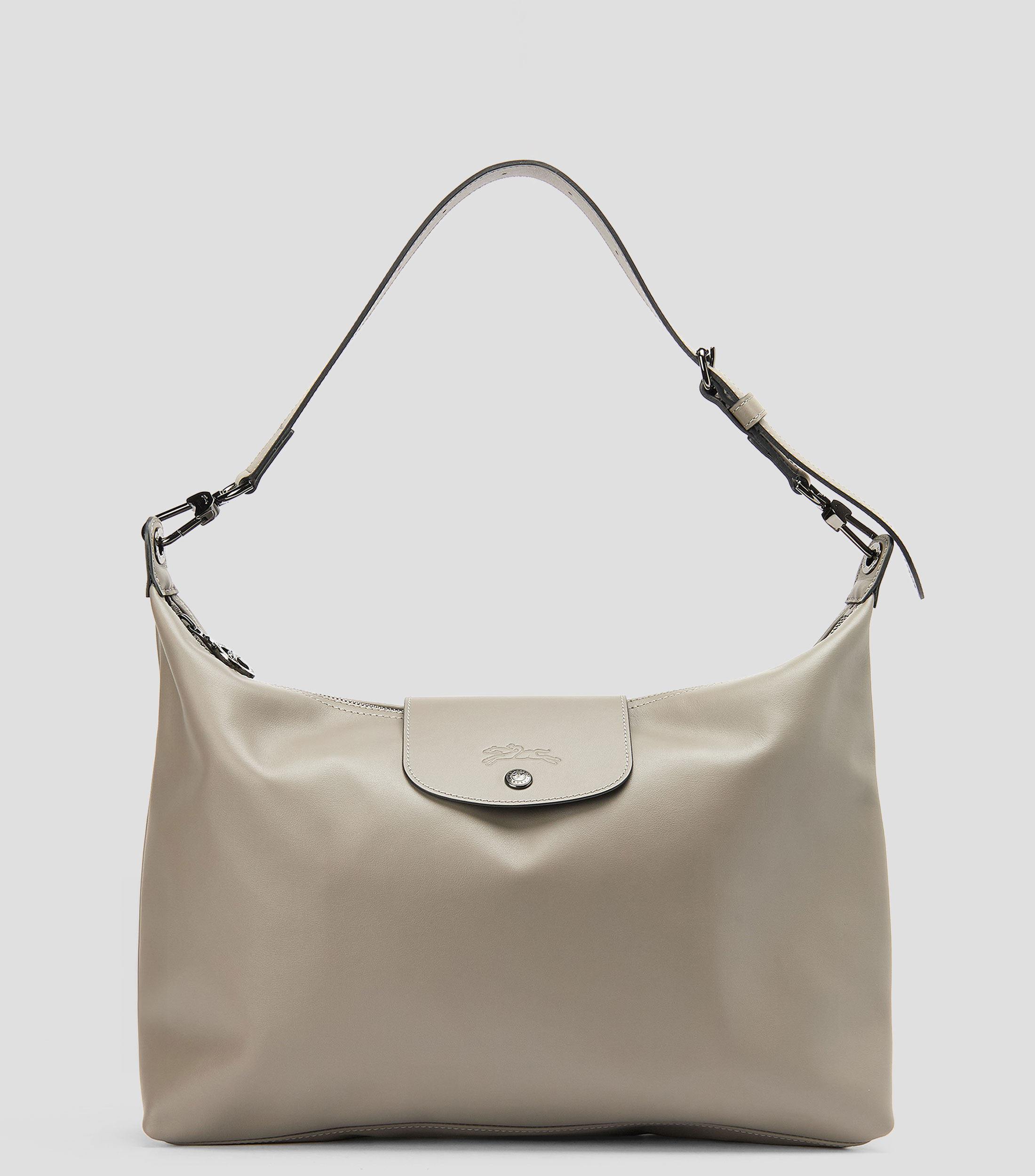 Bolsa shoulder gris en piel Le Pliage Xtra lisa Mujer
