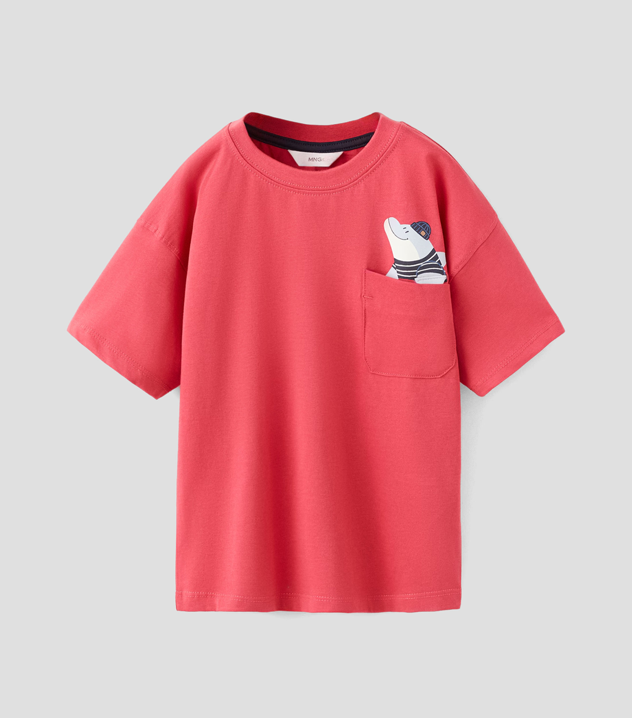 Playera cuello redondo manga corta estampada Niño