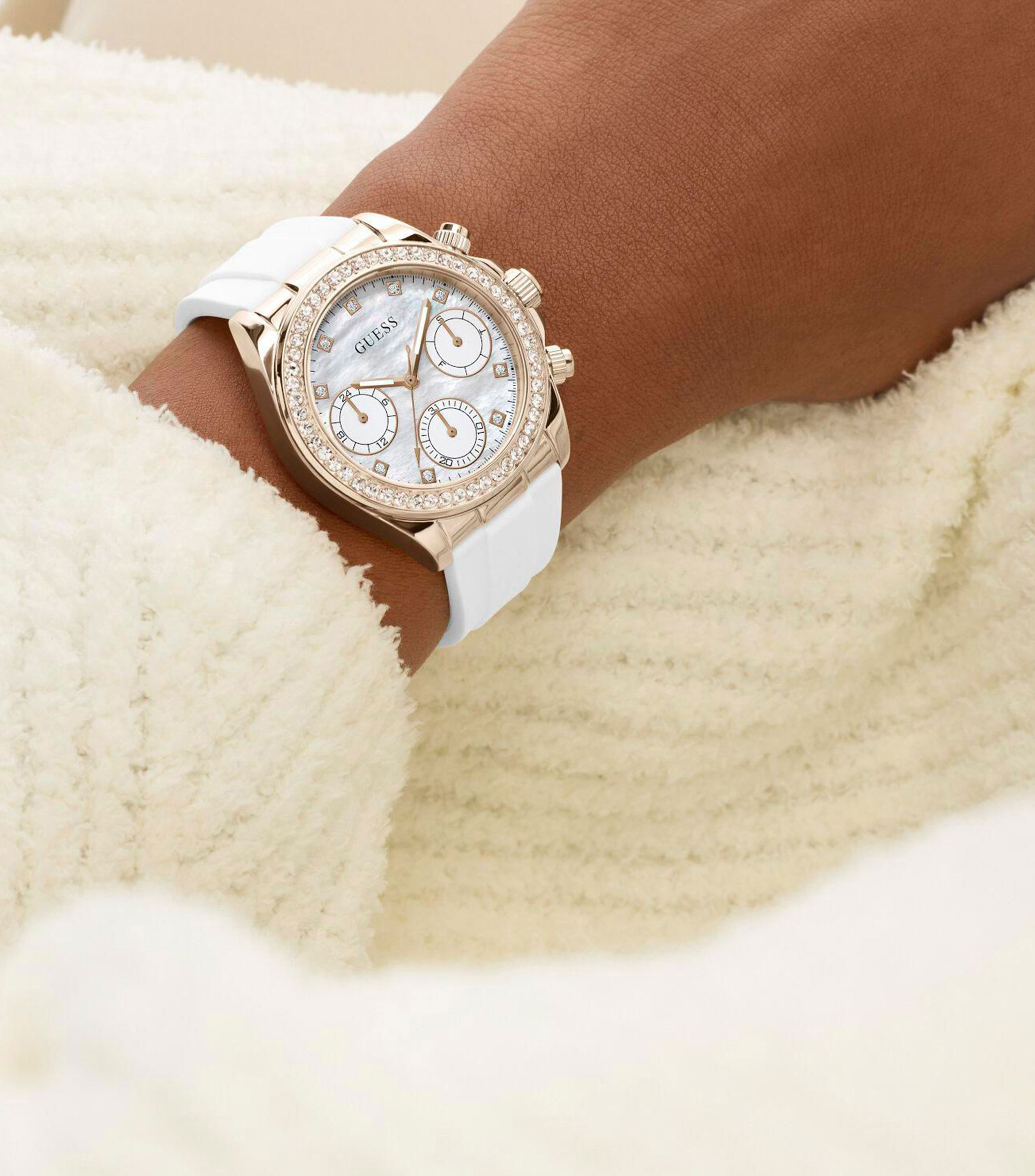 Reloj para Mujer Victoria Casual Dorado Rosado, Blanco