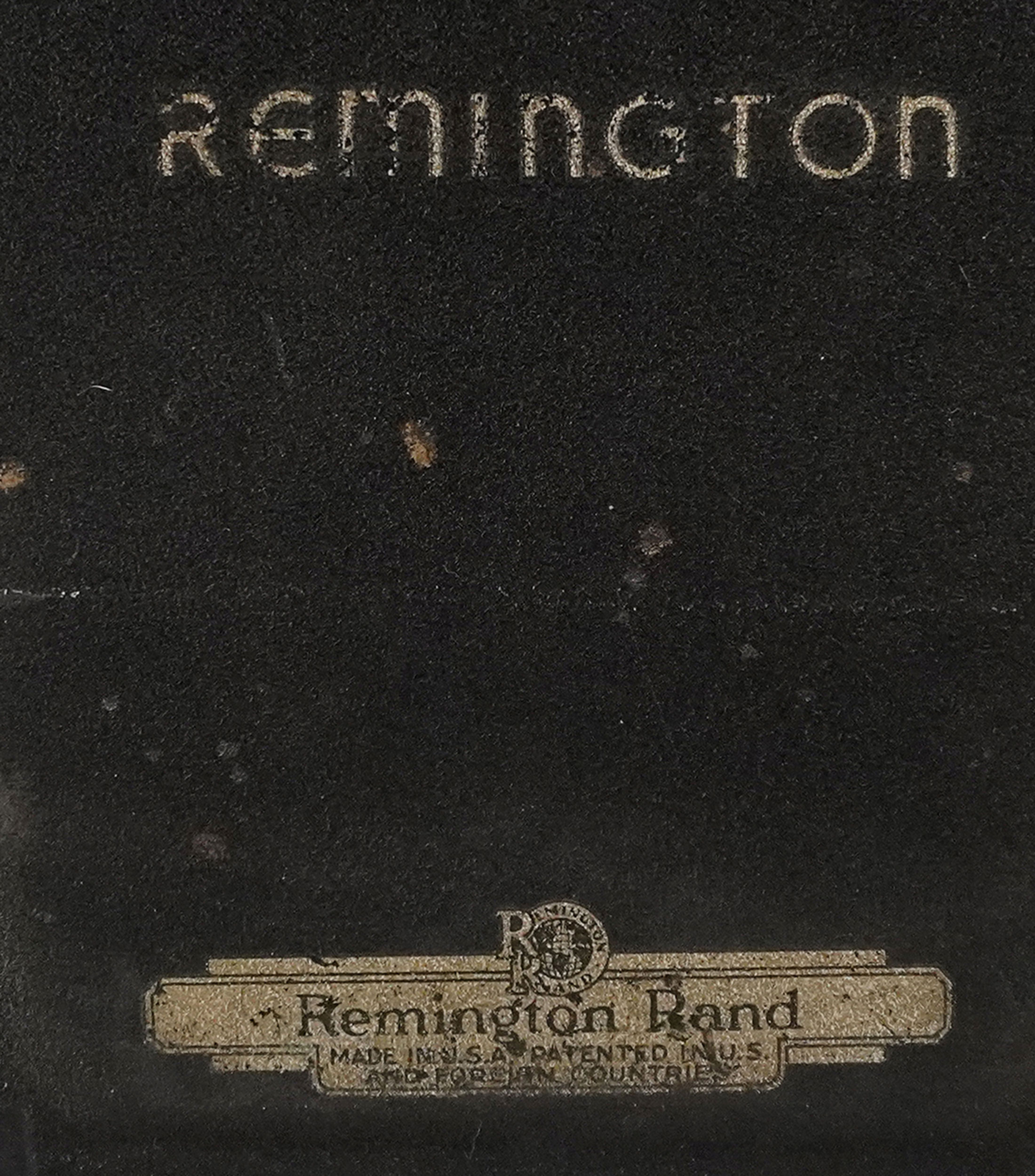 Máquina de escribir decorativa Remington Rand en metal