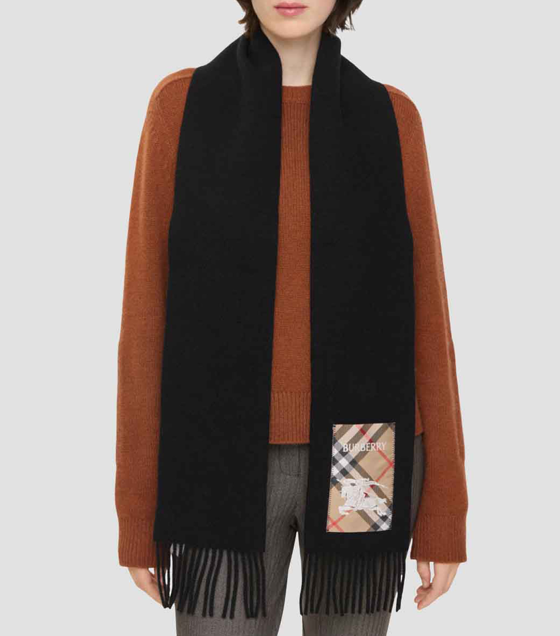 Bufanda negra lisa Unisex