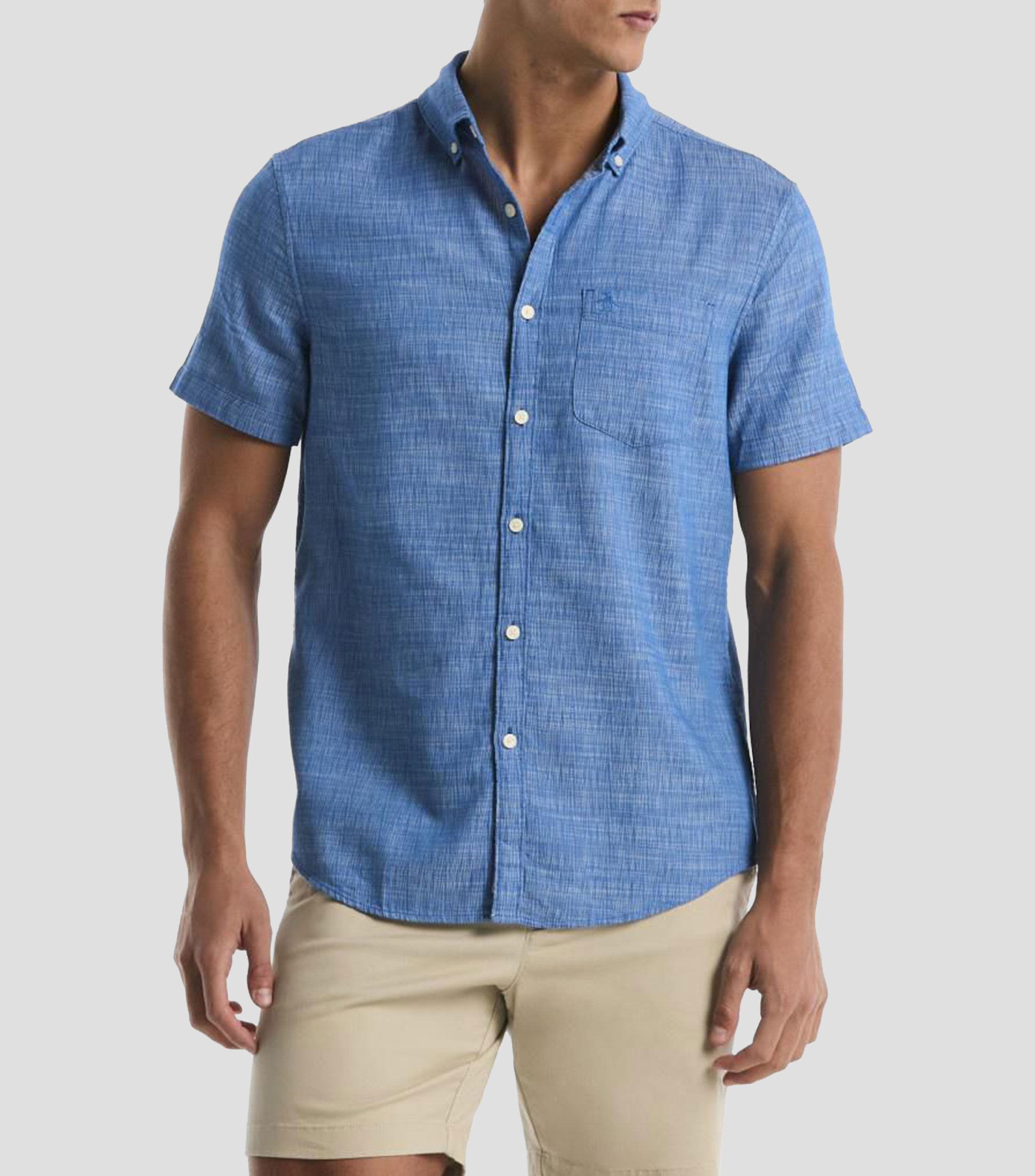 Camisa rayas manga corta Hombre