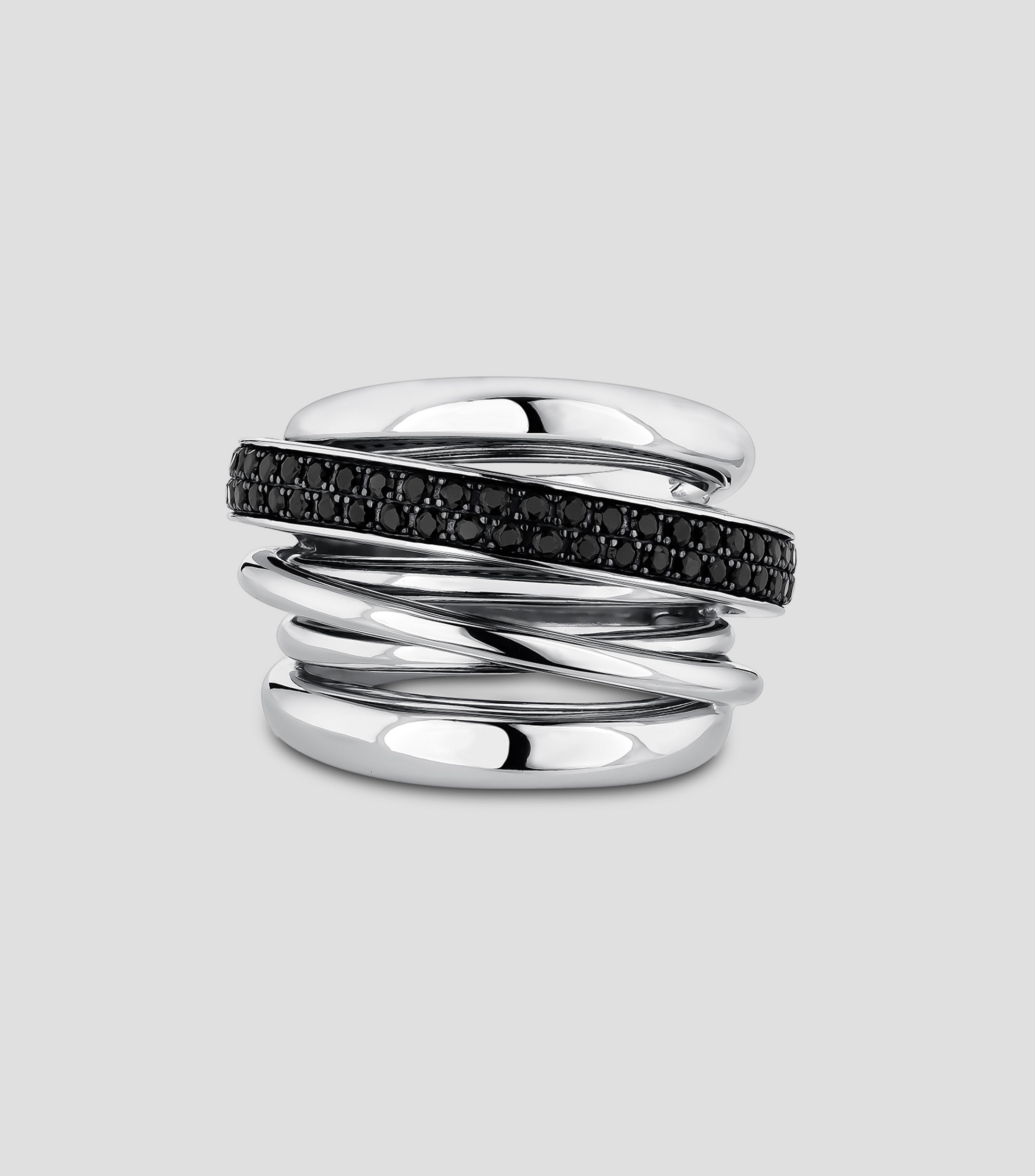 Anillo ancho en plata .925 Espinela Mujer