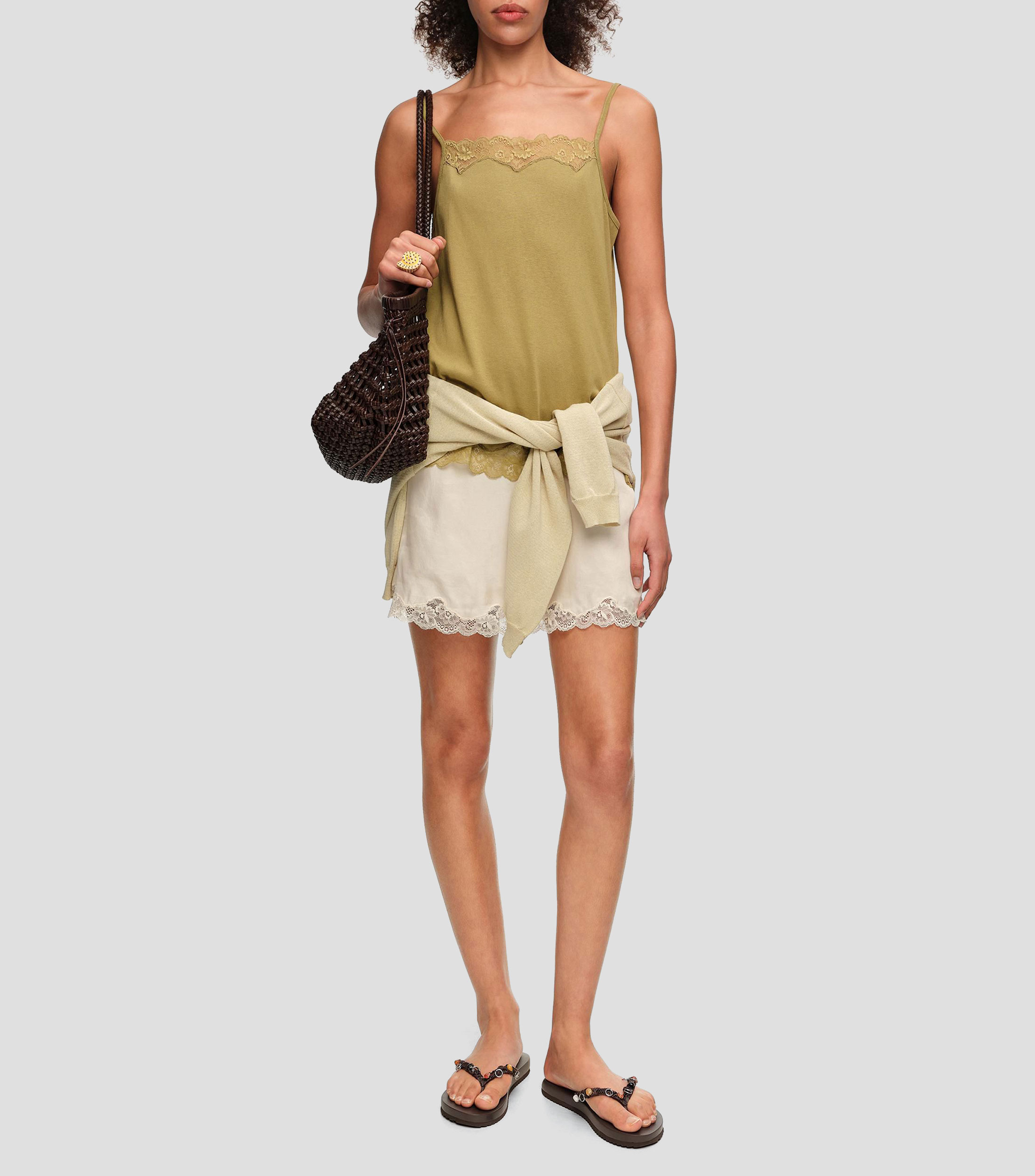 Blusa tirantes encaje Mujer