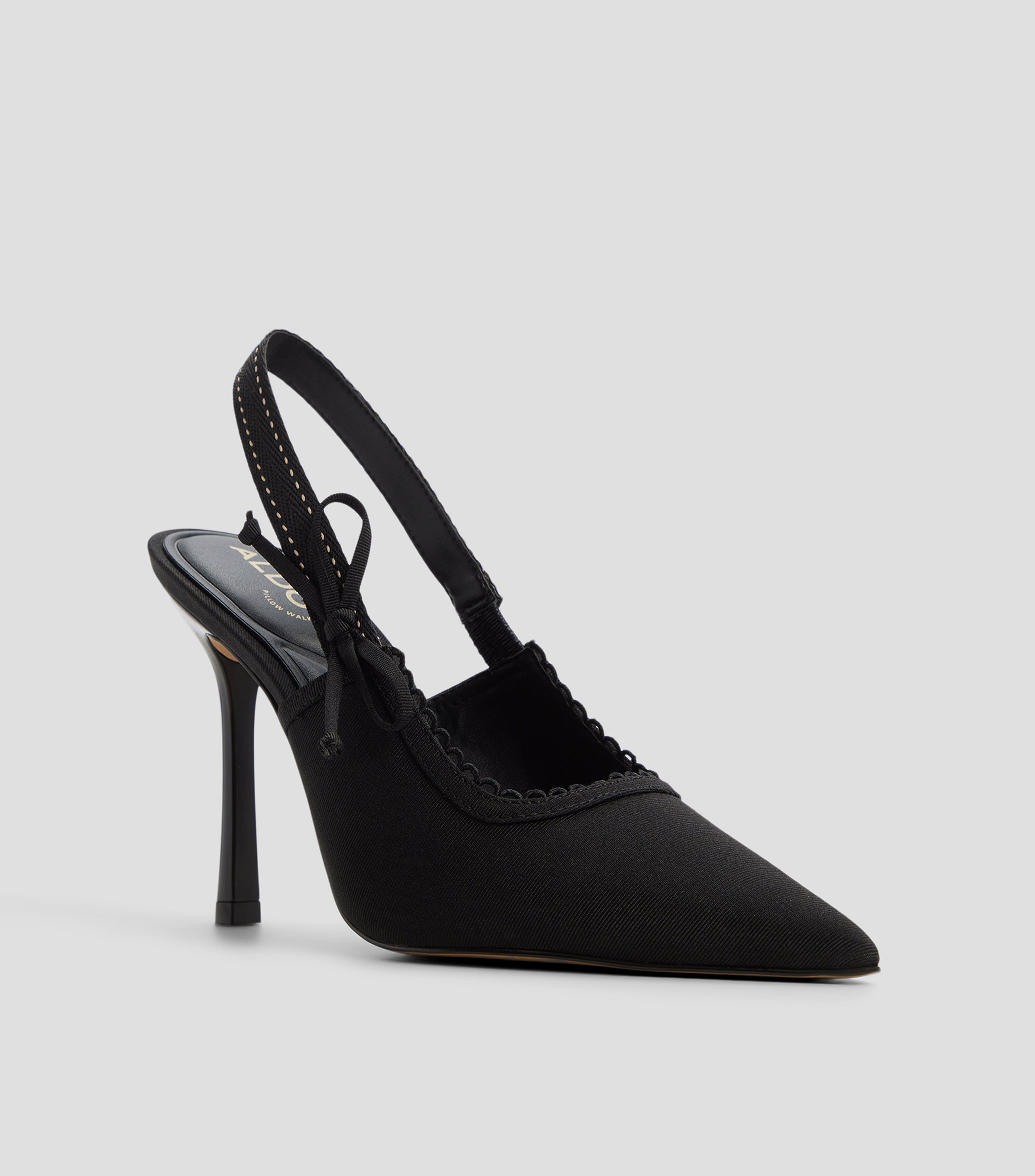 Zapatillas slingback con tacón alto delgado Mujer