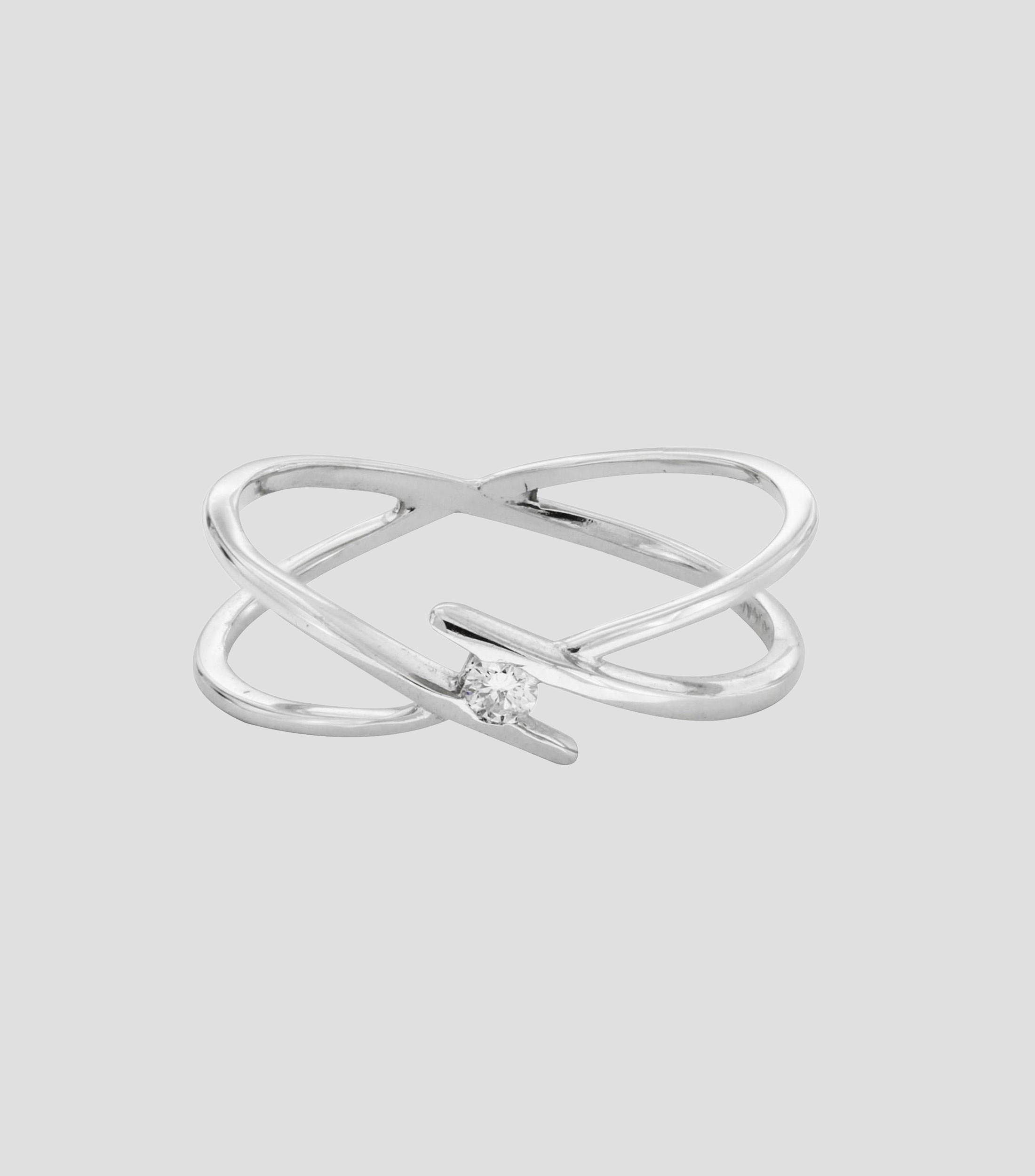 Anillo Promesa en Oro de 14 Kilates con Incrustación Mujer