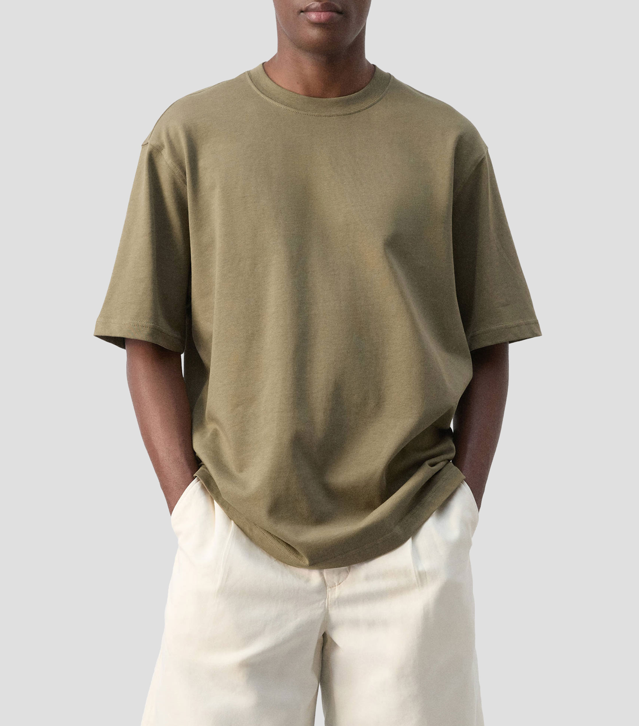 Playera cuello redondo manga corta liso Hombre
