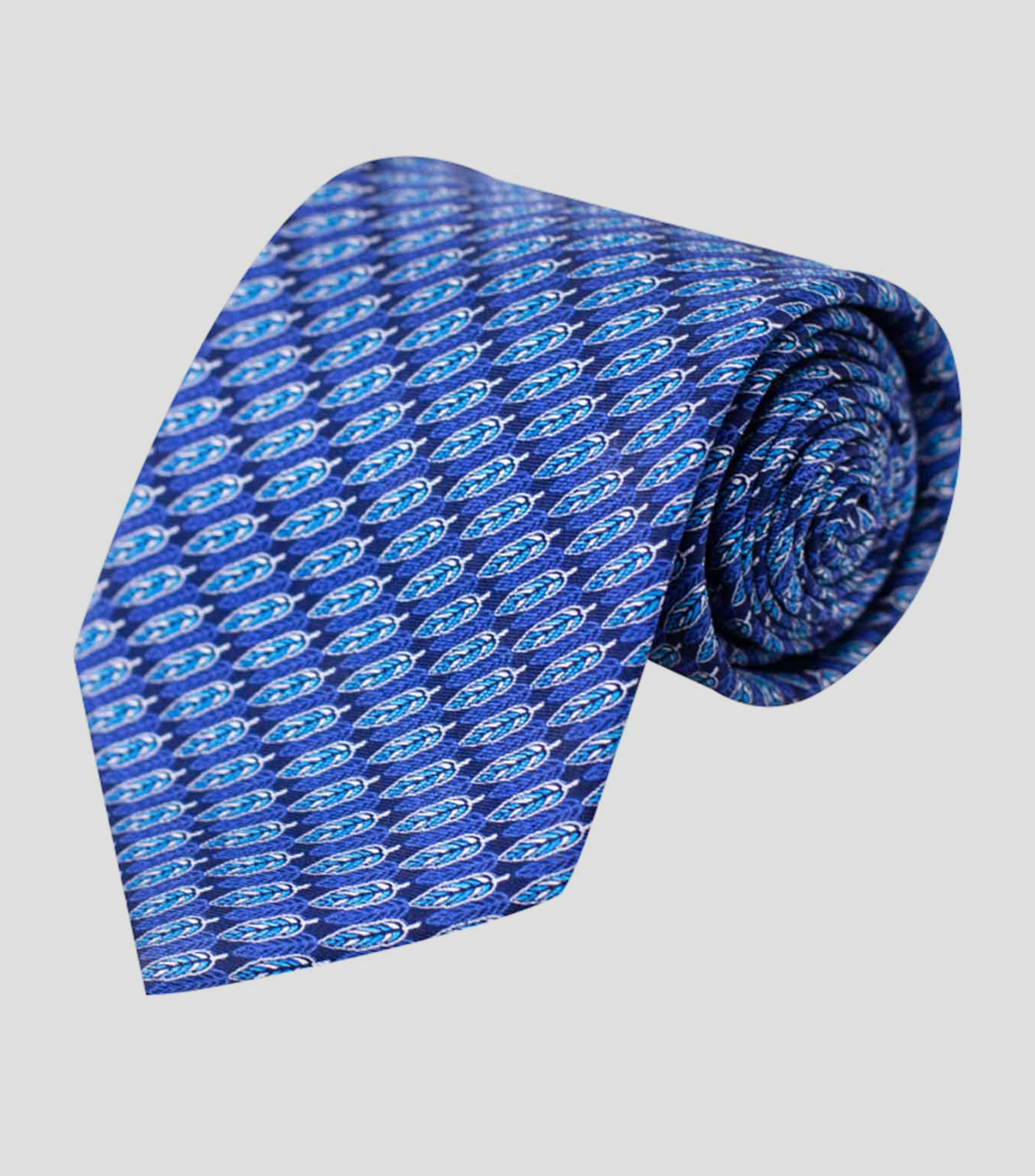 Corbata ancha de seda azul marino Águila real mexicana