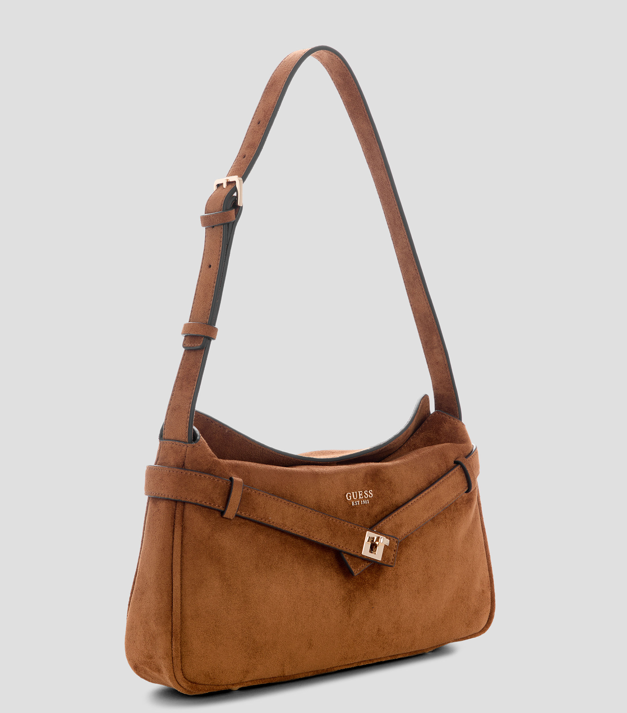 Bolsa shoulder café Ella lisa Mujer