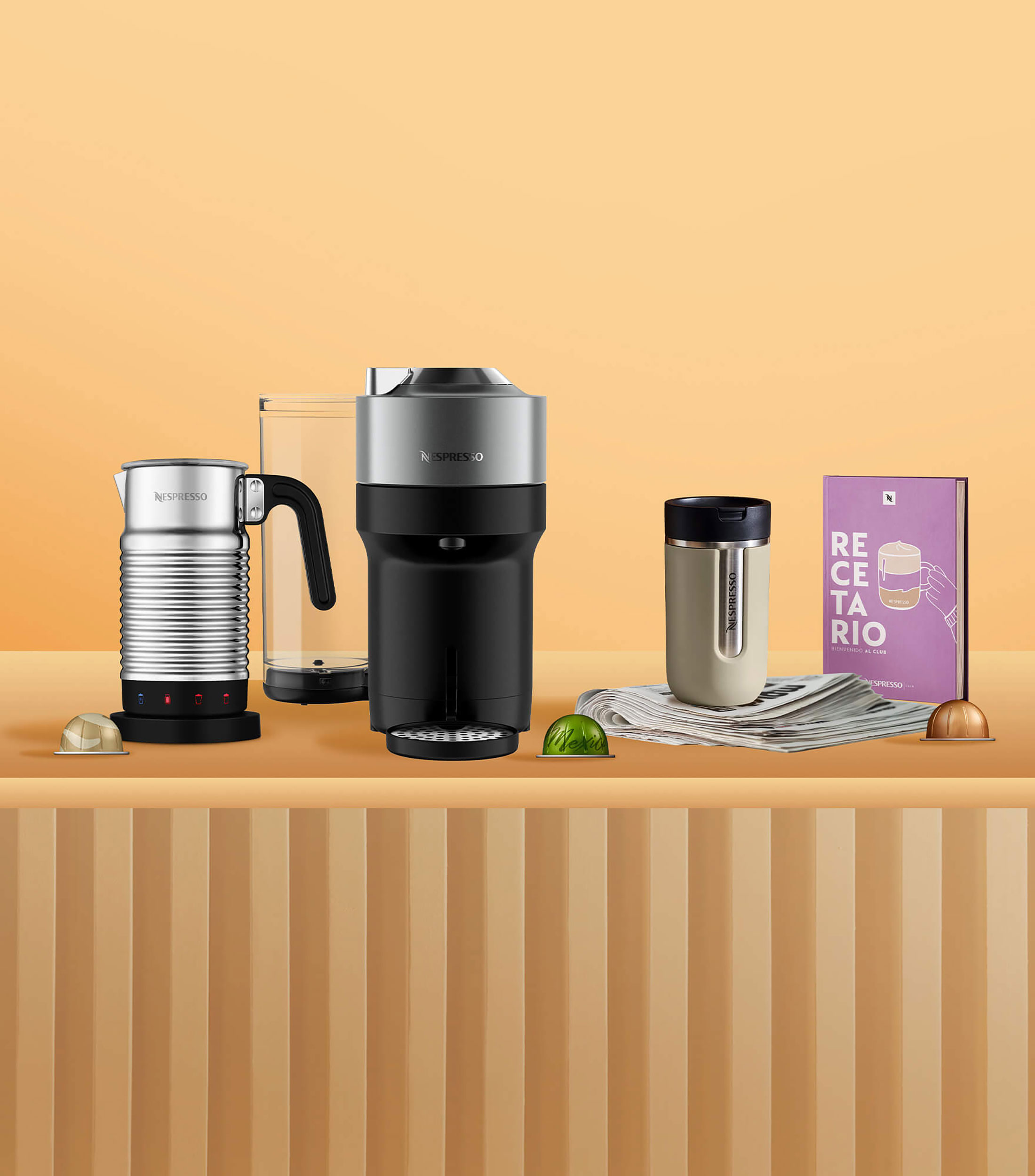 Set Vertuo Pop Titan Cafetera + Termo