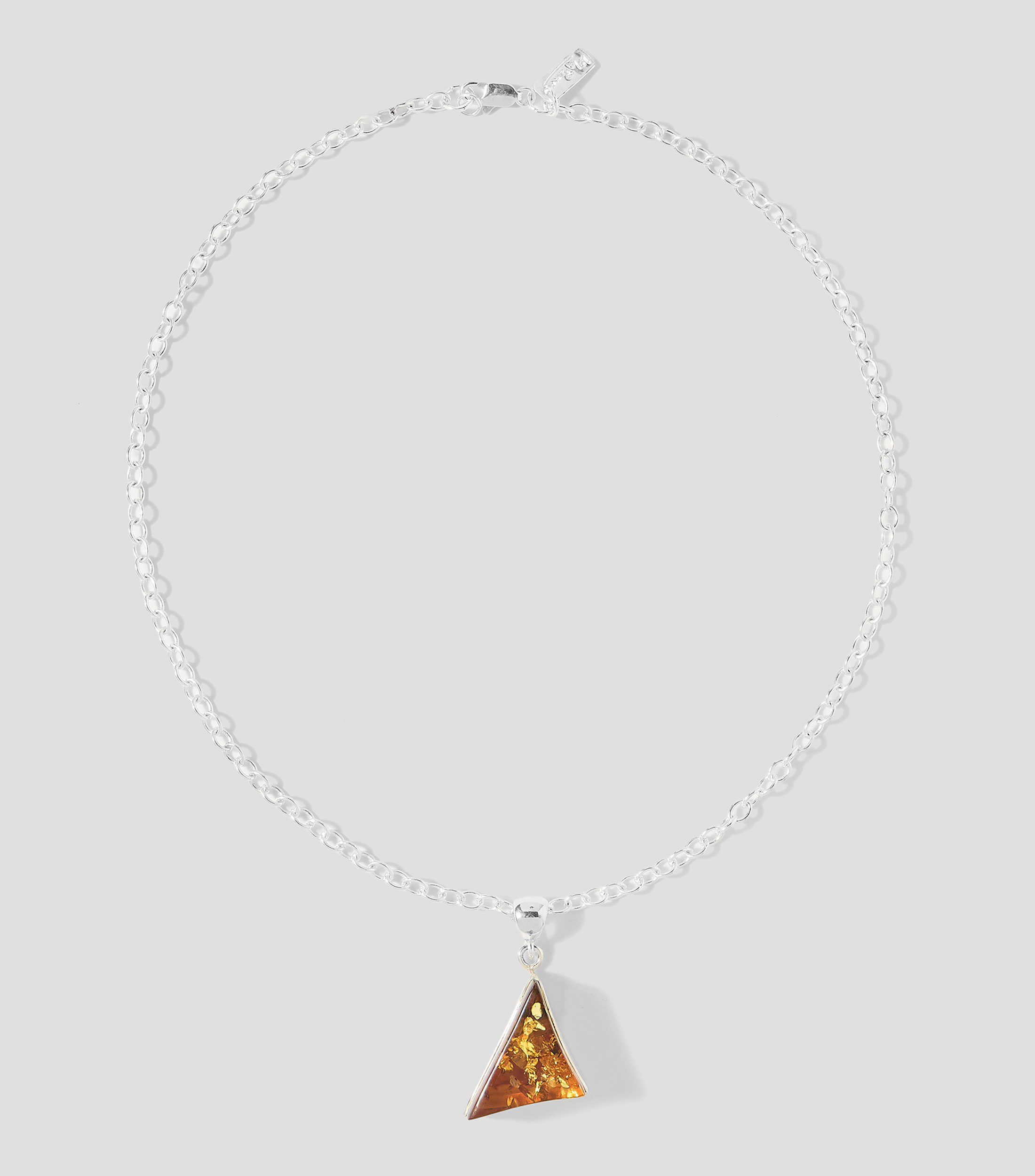 Dije con cadena en ámbar báltico Mujer