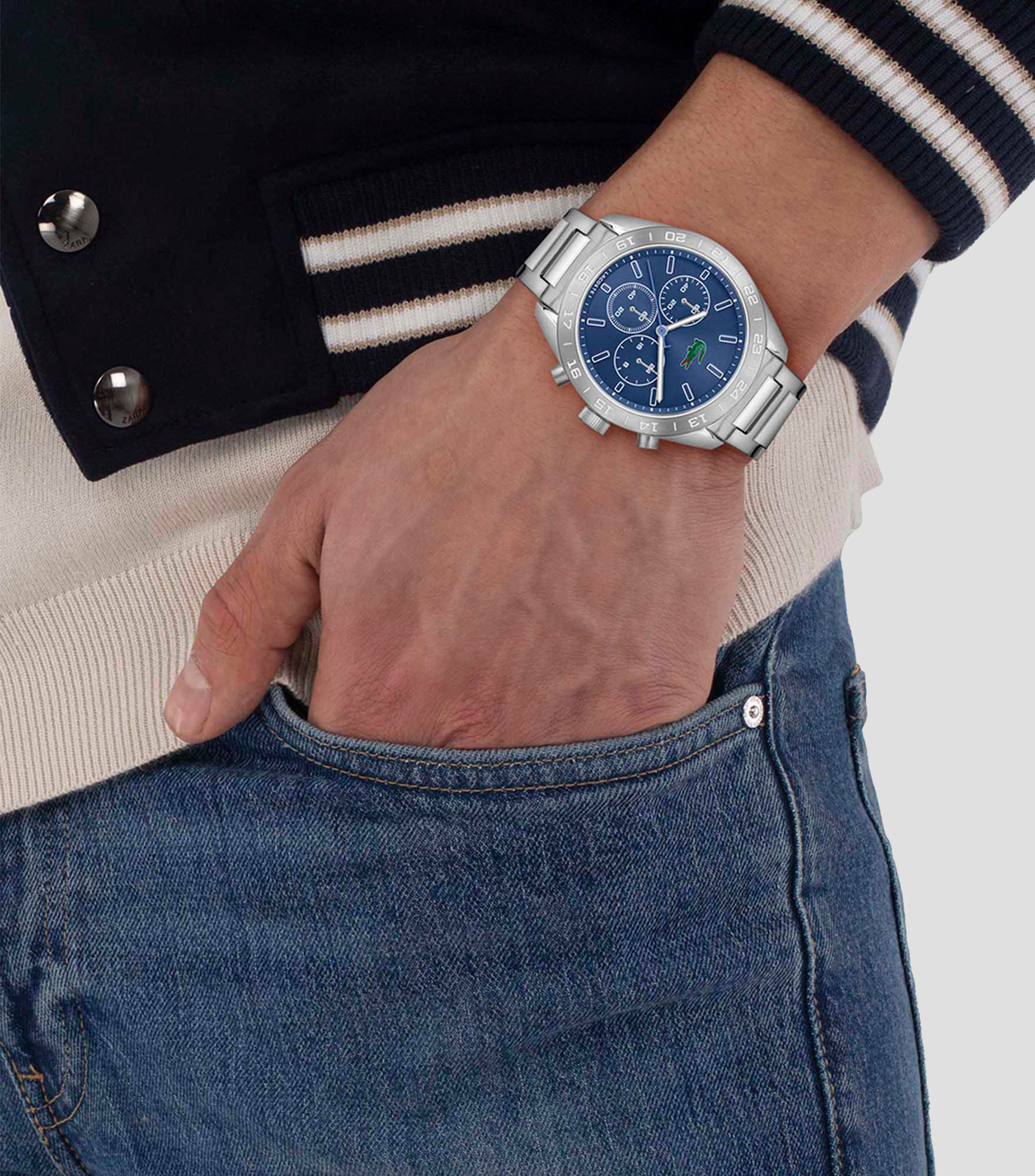 Reloj para Hombre Boston Casual Plateado