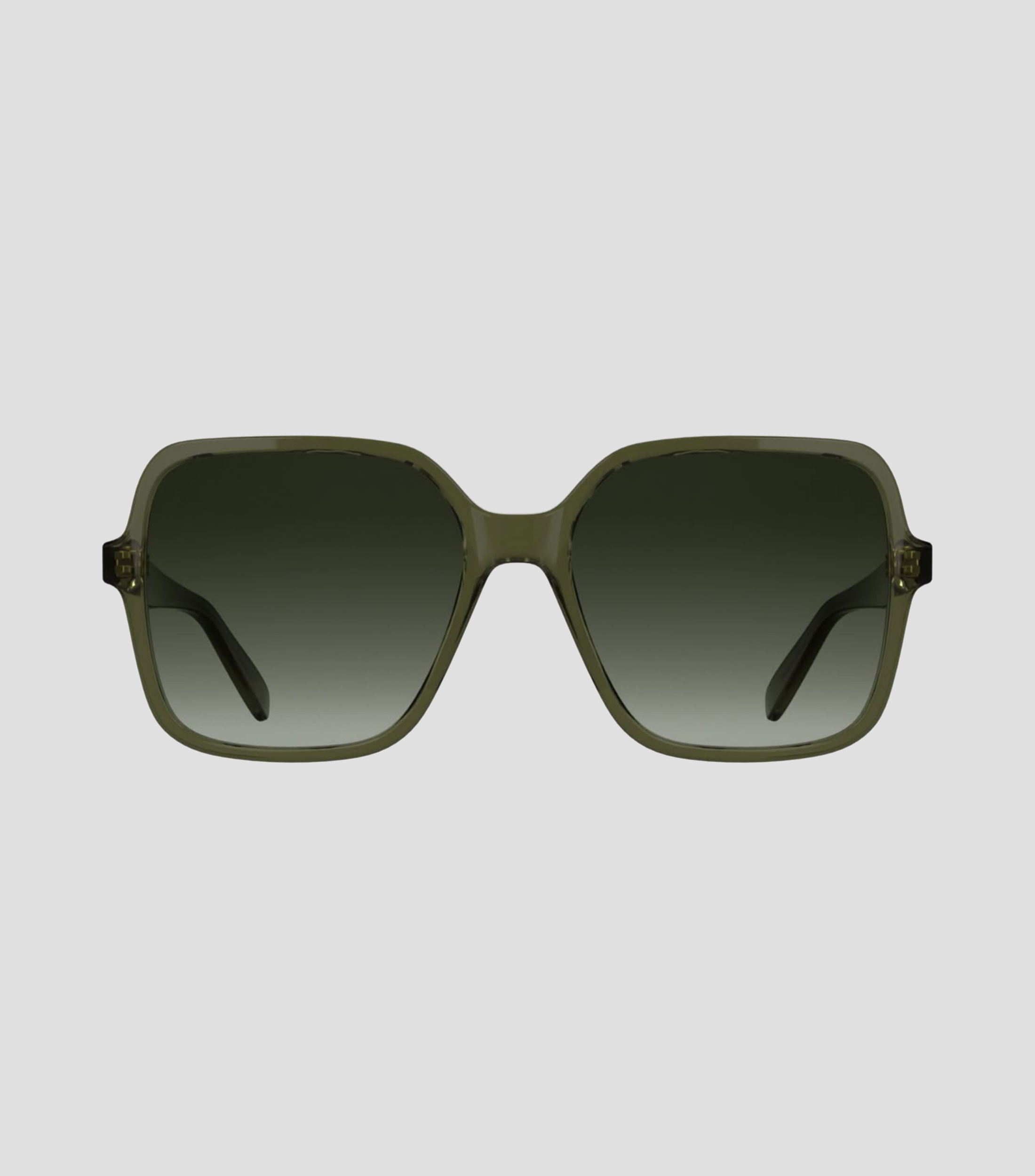Lentes de sol cuadrados khaki Mujer