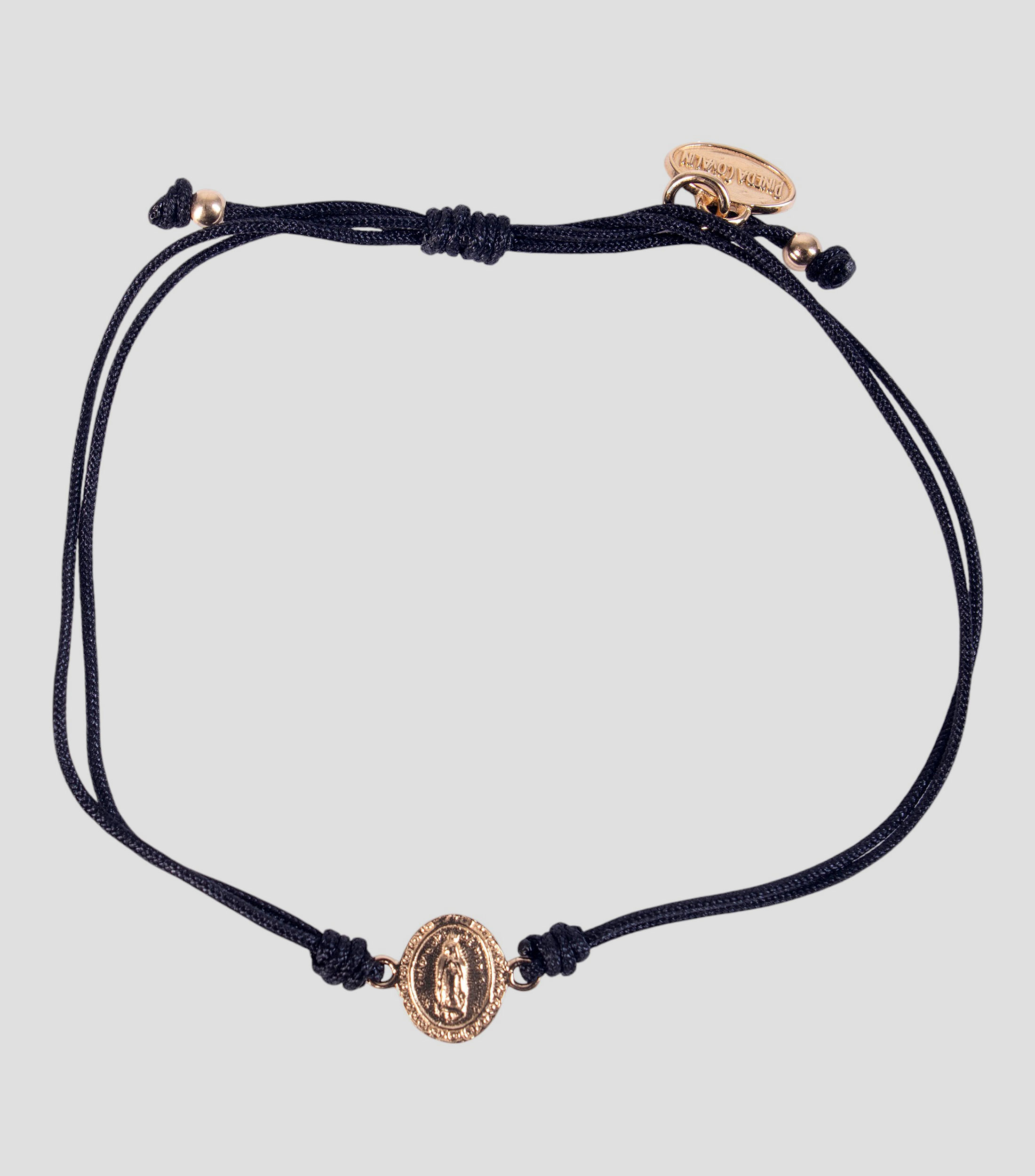 Brazalete negro con Virgen Mujer