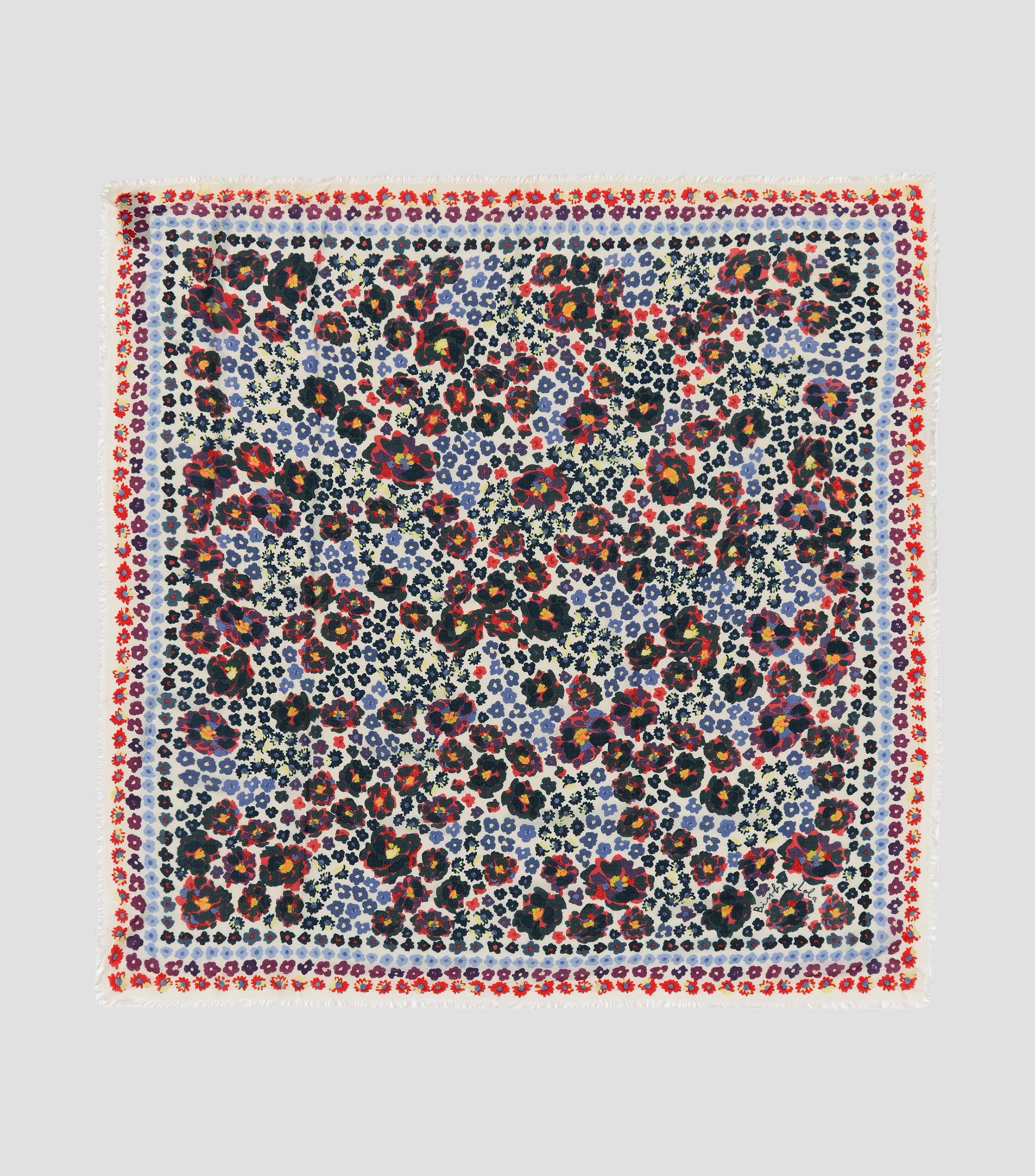 Chal estampado multicolor Mujer