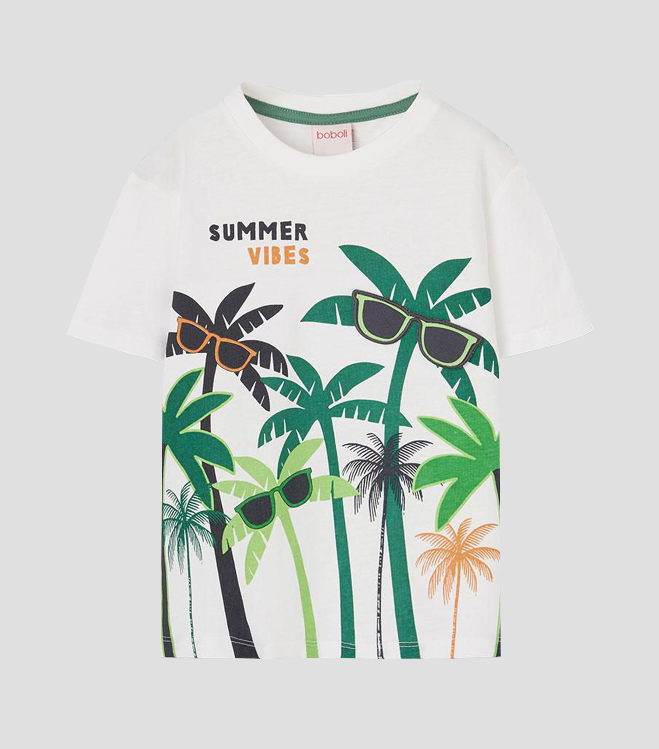Playera cuello redondo manga corta estampada Bebé