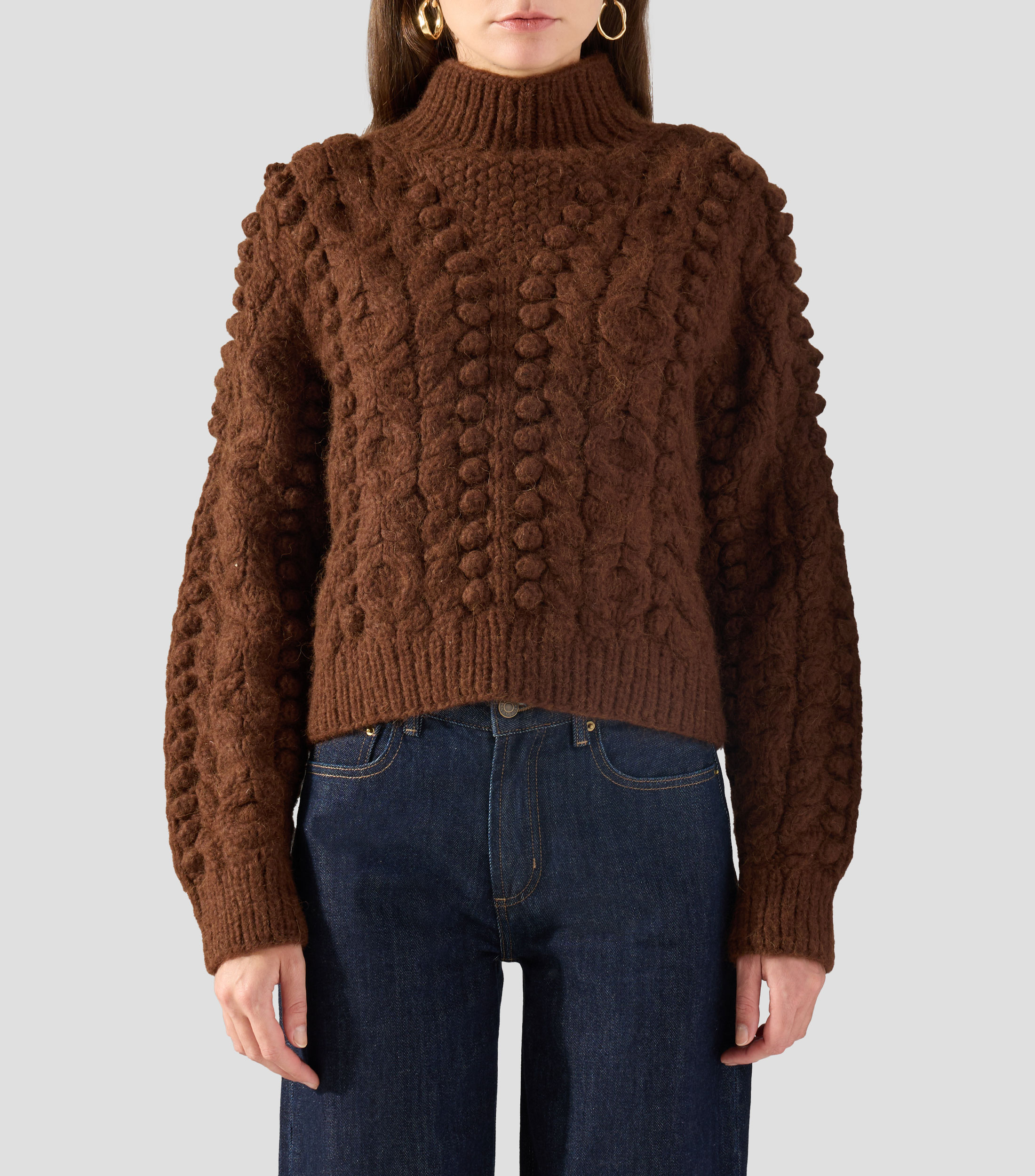 Suéter cuello alto Mujer