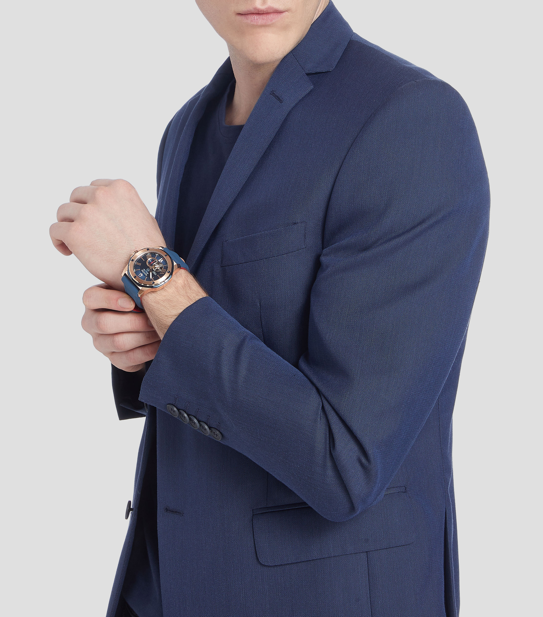 Reloj para Hombre Marine Star Casual, Oro rosa, azul