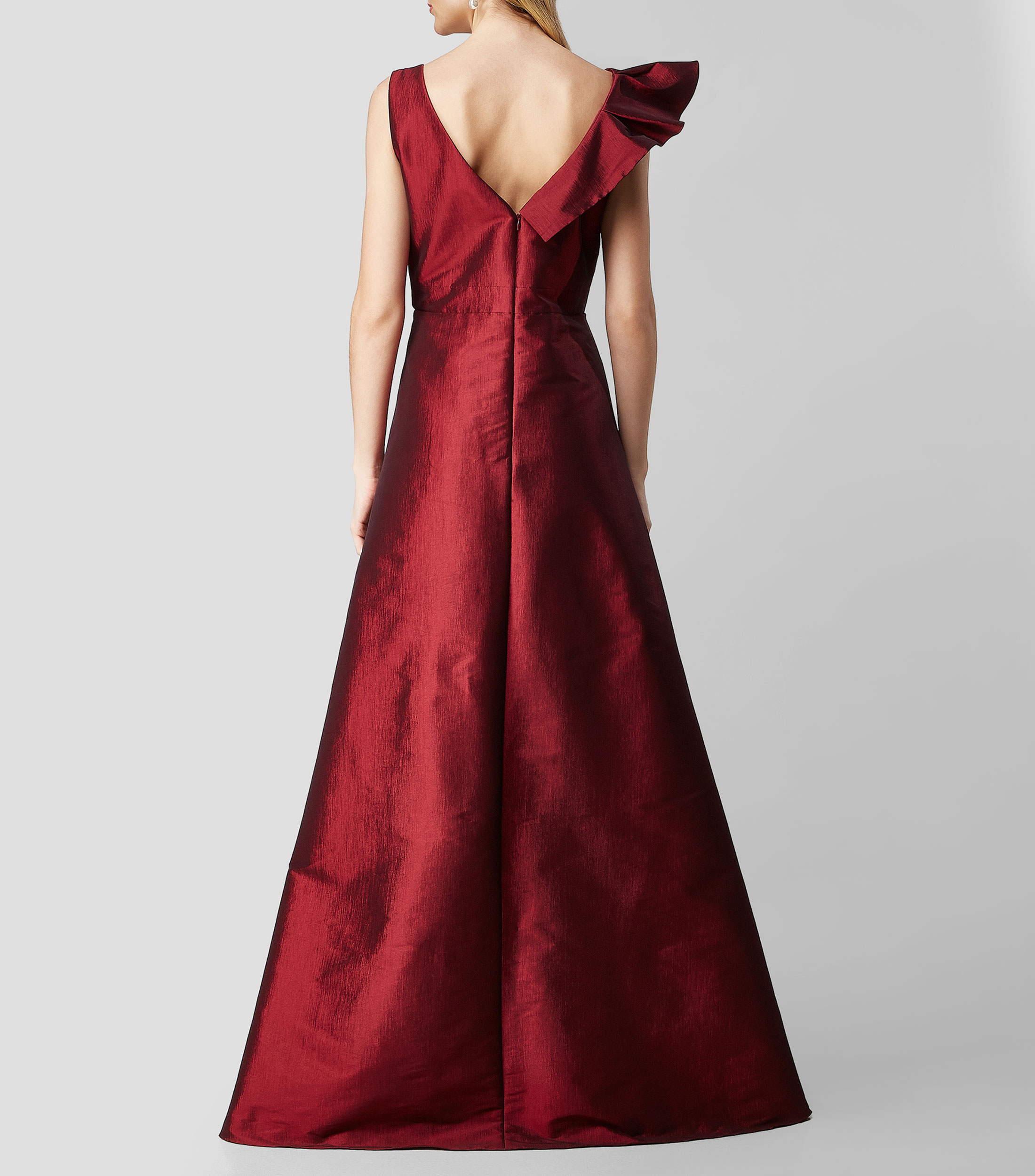 Vestido largo liso Mujer