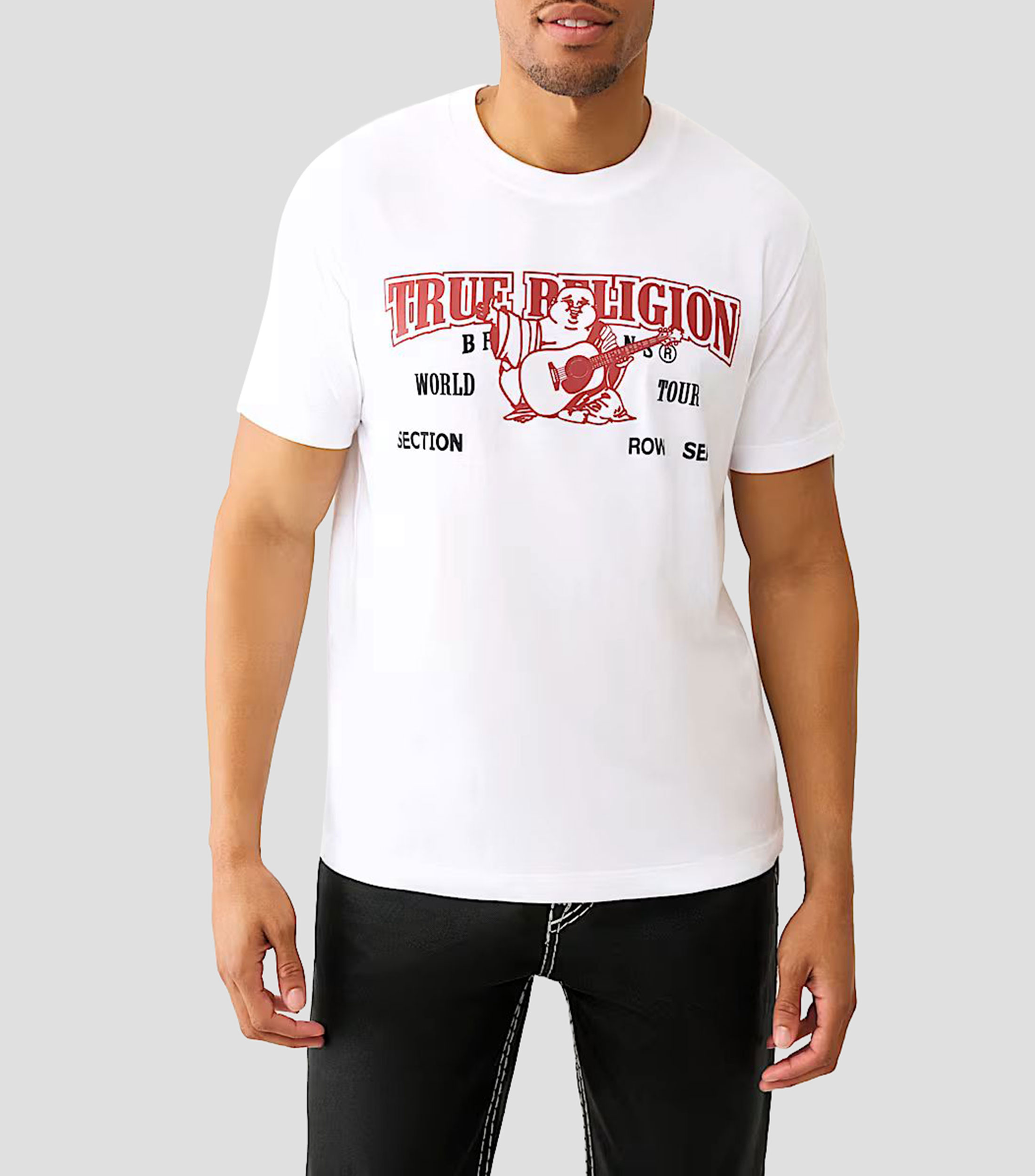 Playera cuello redondo manga corta estampada Hombre