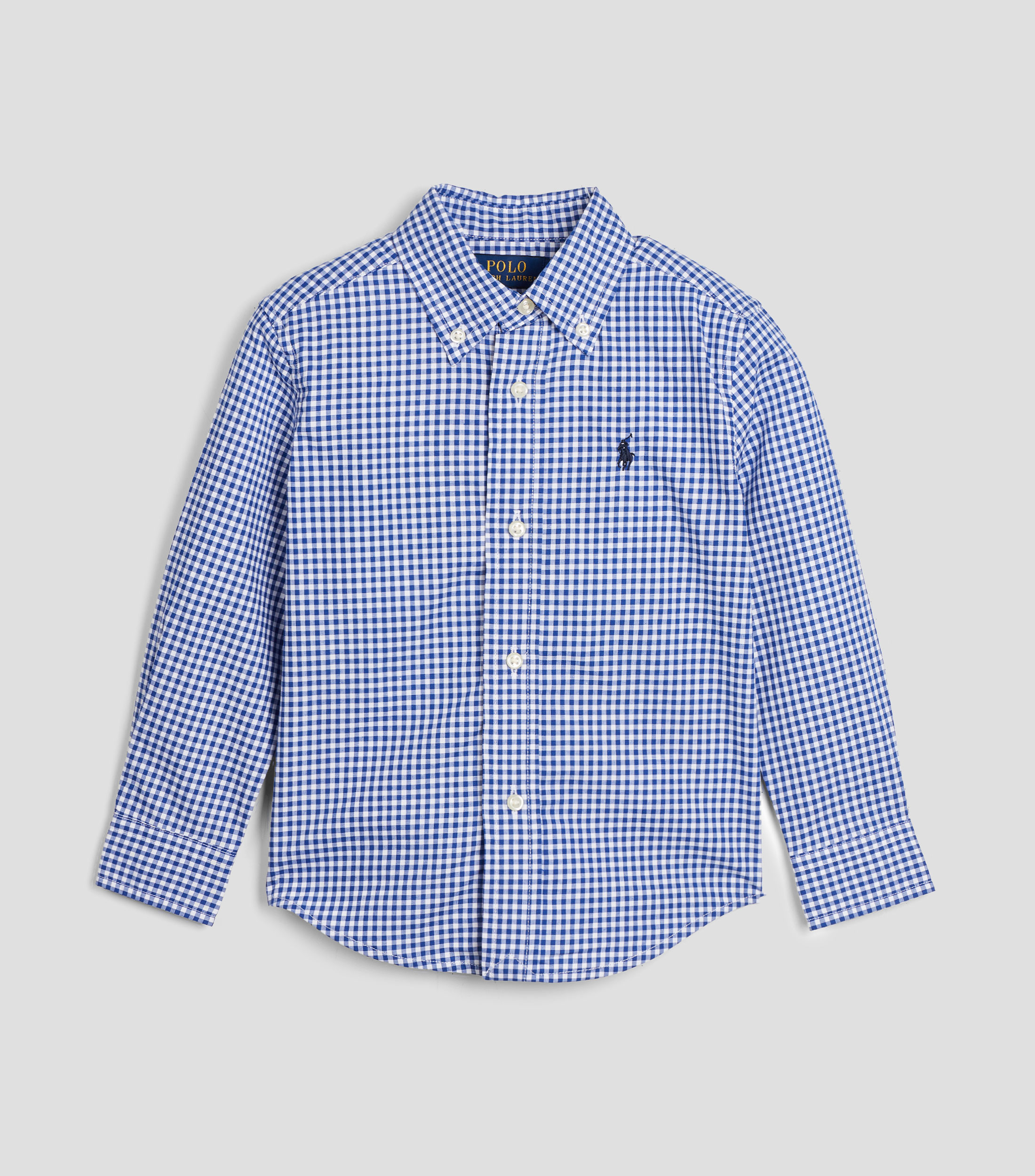 Camisa con cuadros manga larga Bebé