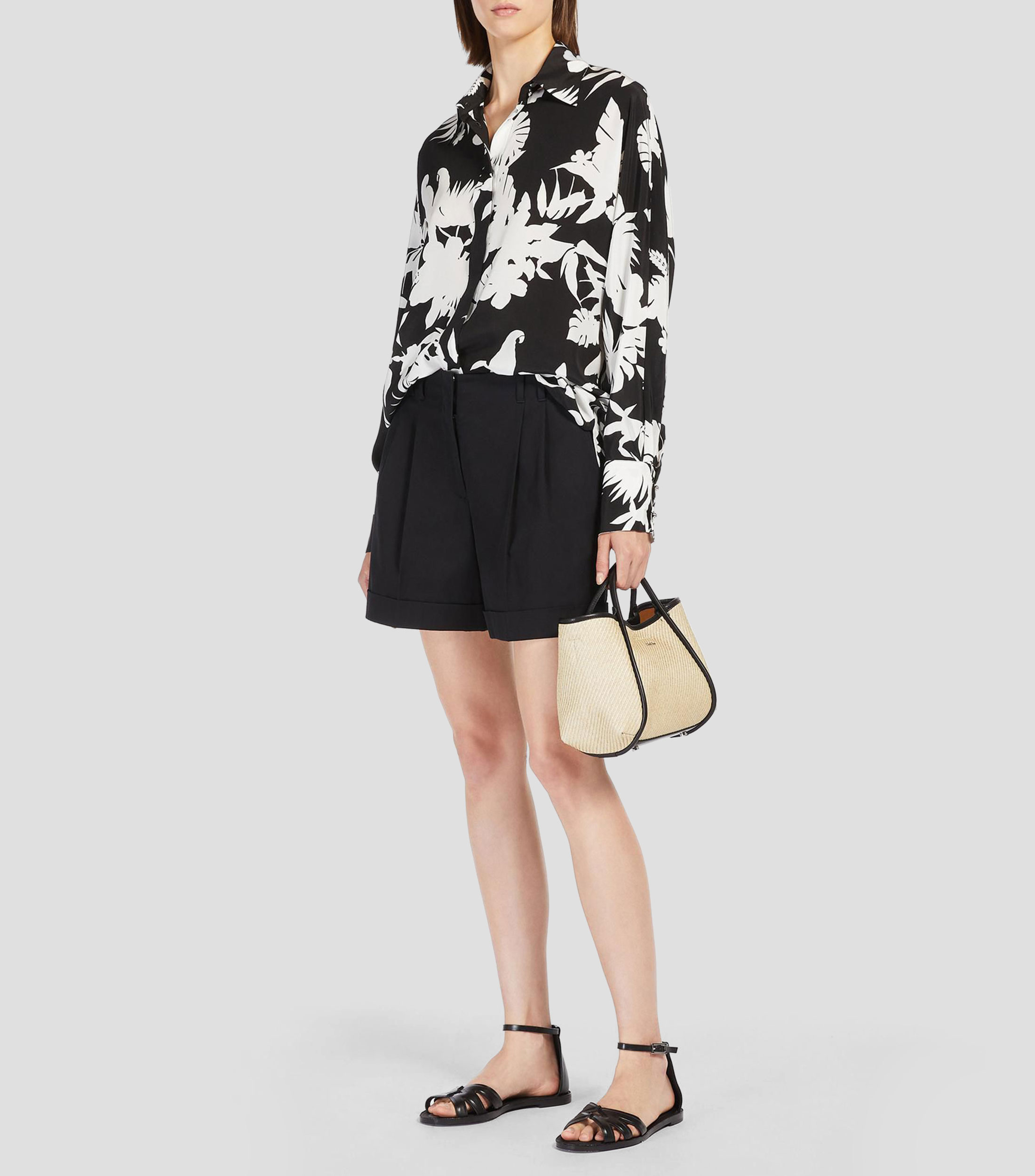 Camisa estampada con manga larga Mujer