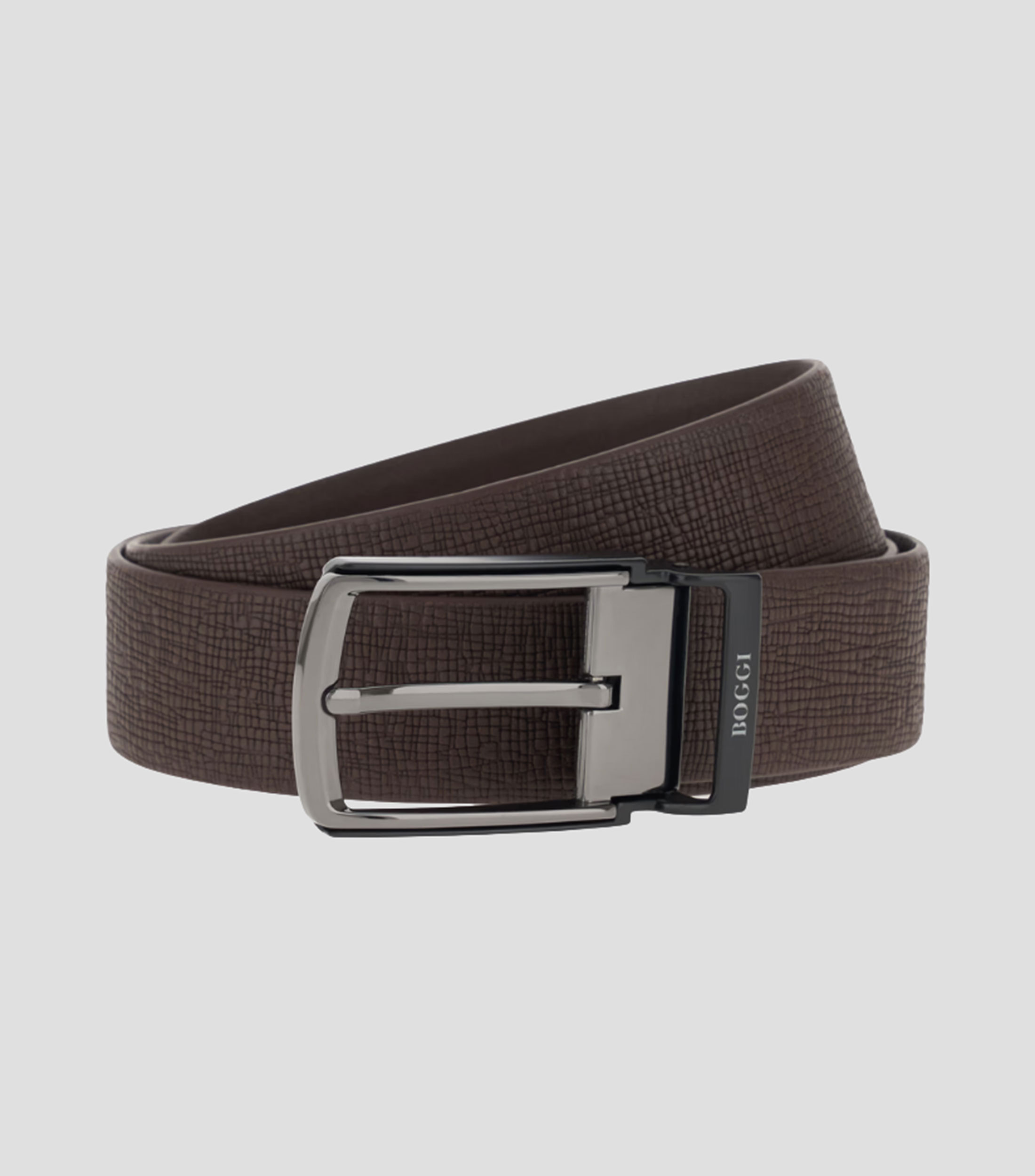 Cinturón reversible en piel de vestir Hombre
