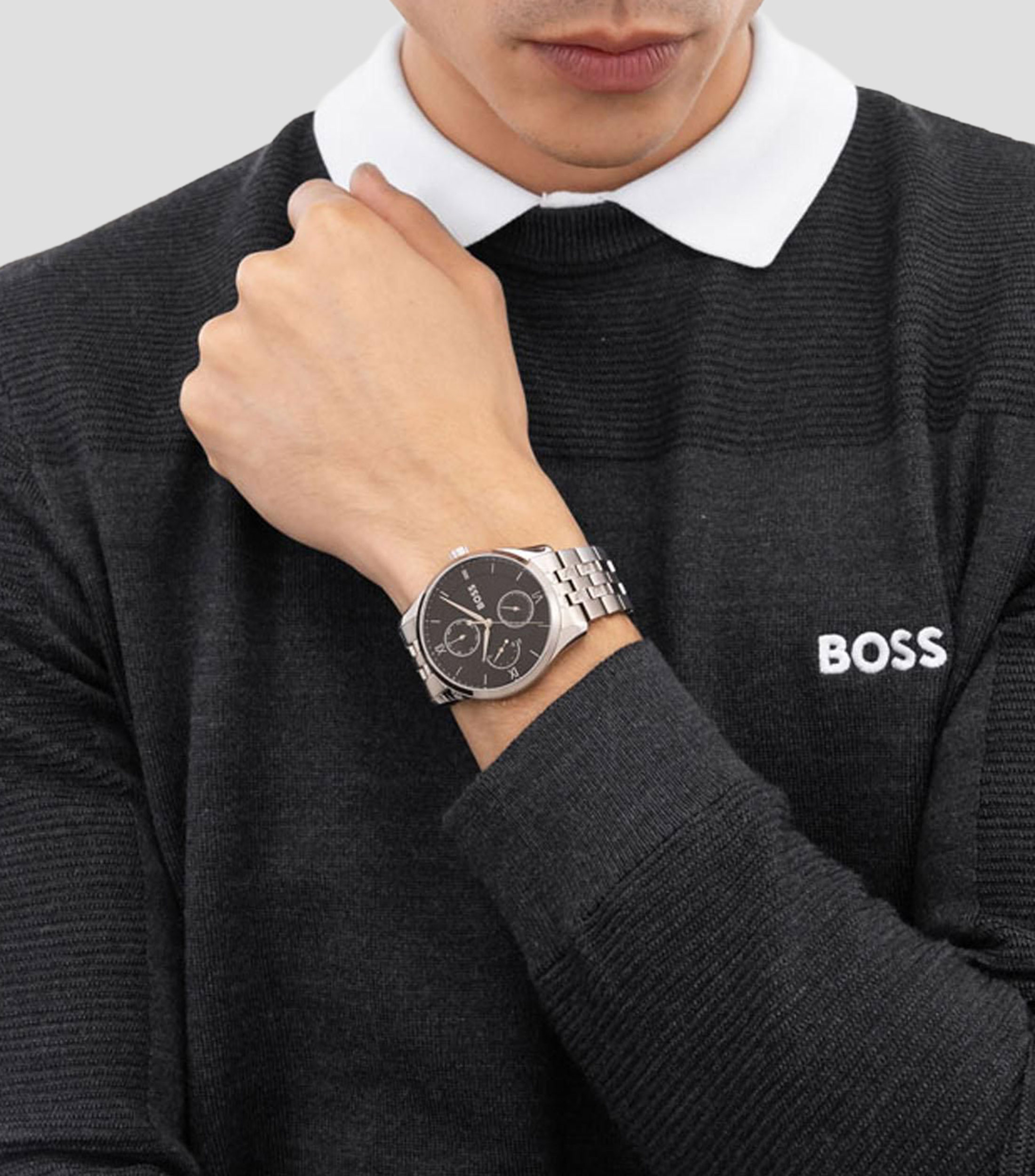 Reloj para Hombre Principle Master, Casual, Plateado, Negro