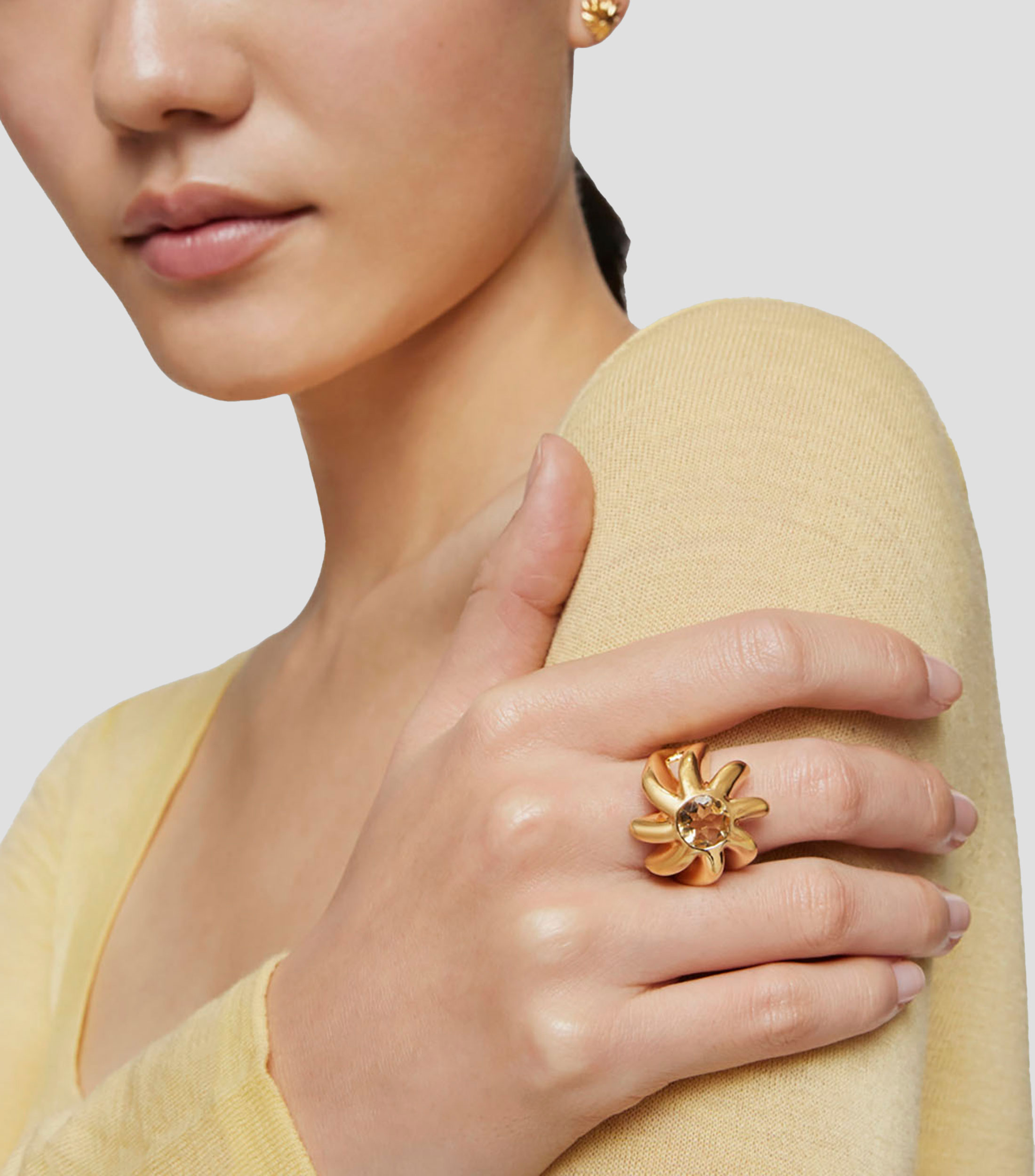 Anillo Galia con incrustación de citrino Mujer